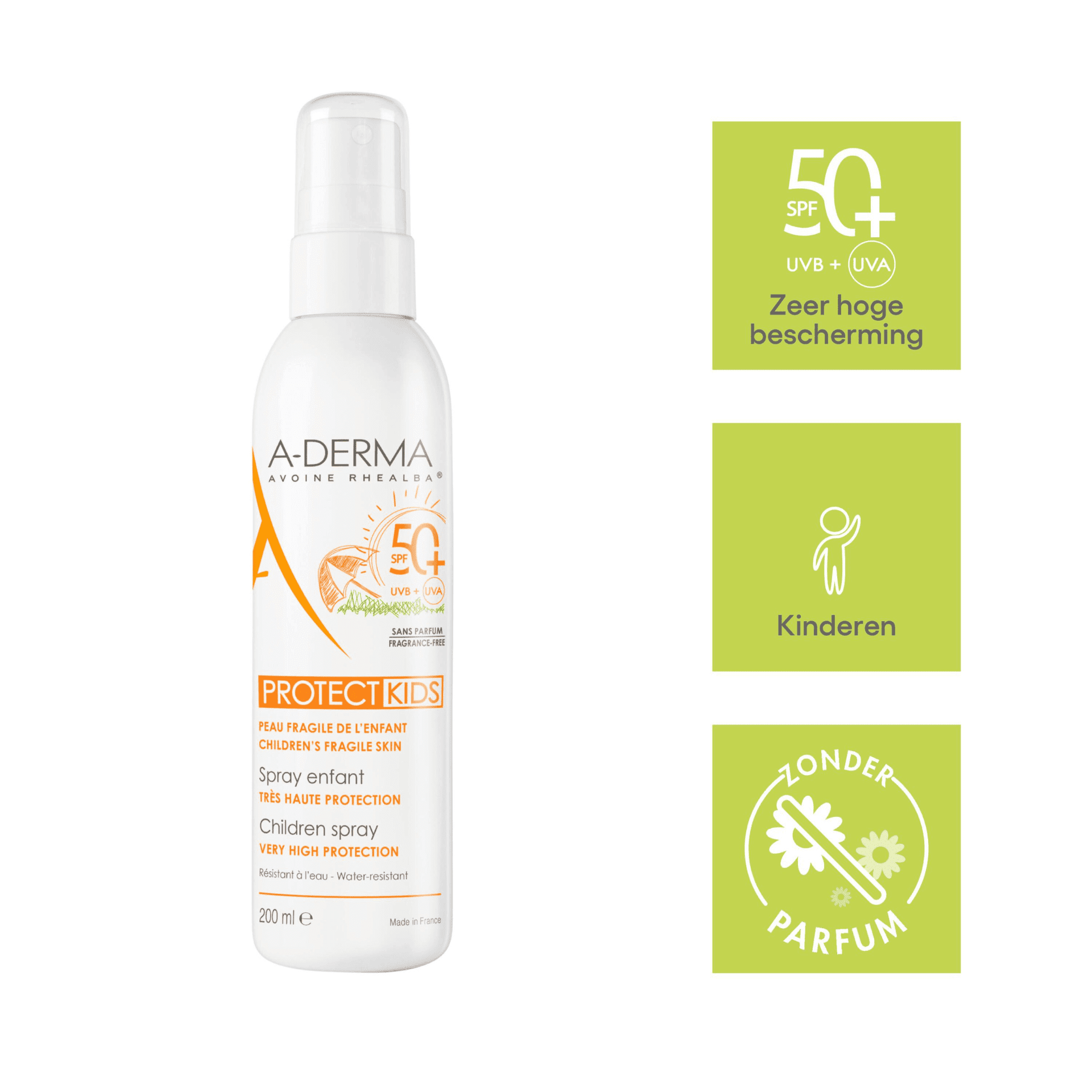 A-Derma Protect Kids Zonnespray SPF 50+ A-Derma Protect Kids Zonnespray SPF 50+