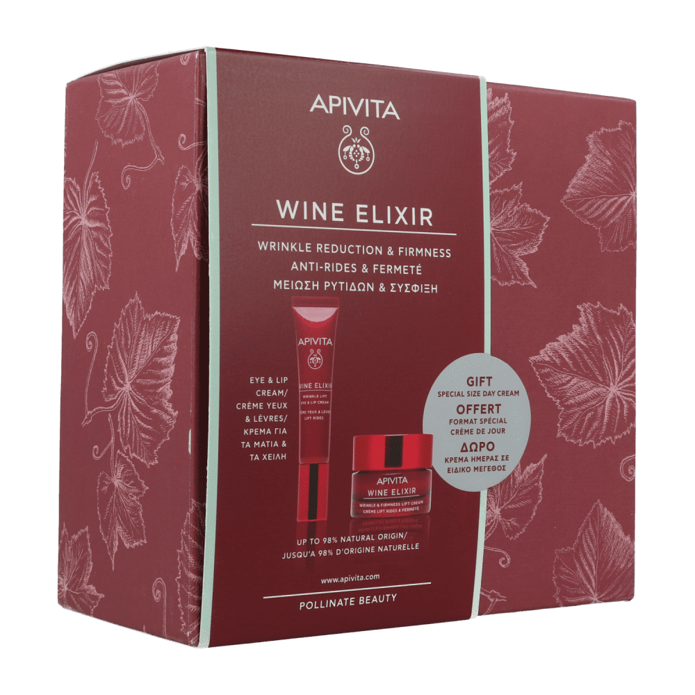Apivita Wine Elixir Eye & Lip Cream + Wine Elixir Wrinkle Lift Cream Promo*