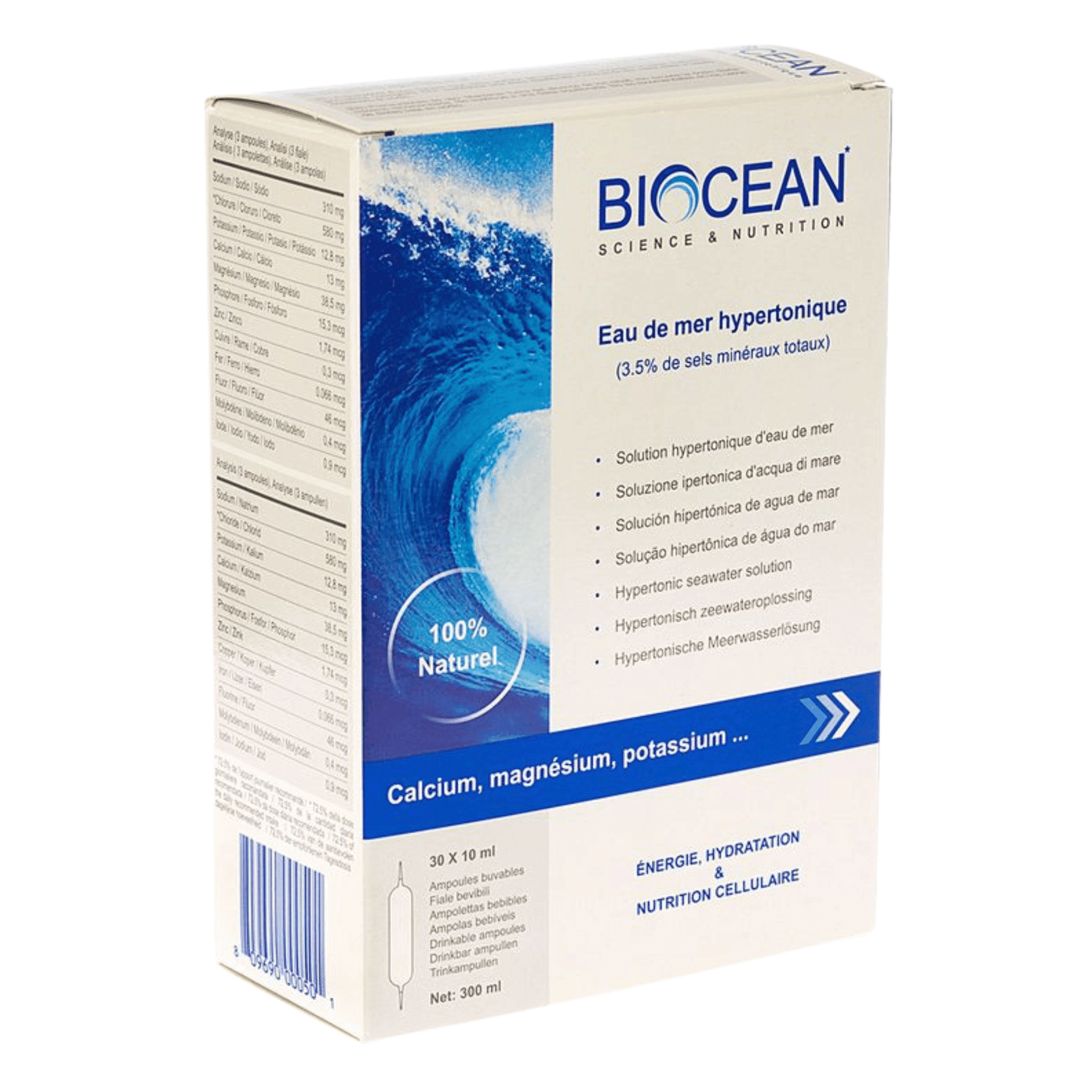 Biocean Hypertonic Quinton Amp 30x10ml Biocean Hypertonic Quinton Amp 30x10ml