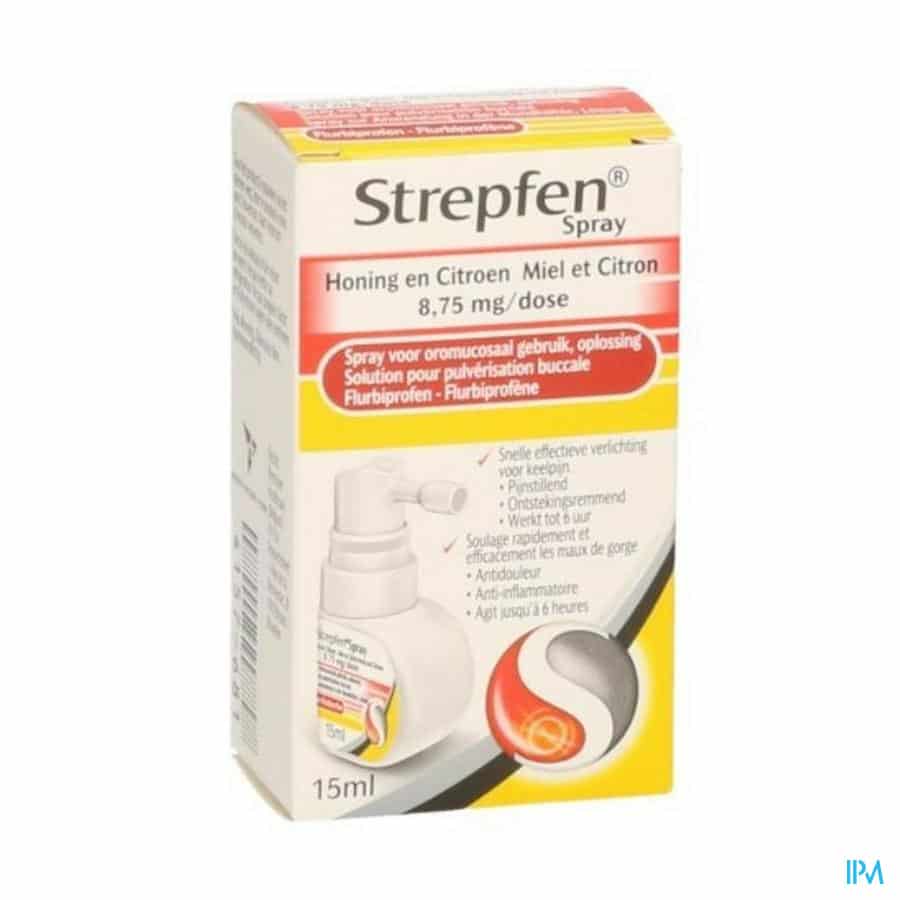 Strepfen Spray 8,75 mg Honing-Citroen Strepfen Spray 8,75 mg Honing-Citroen