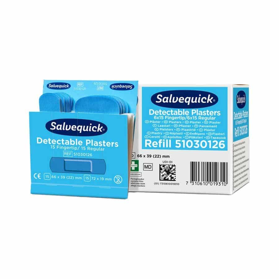 Salvequick Pleisters Navulling Blauw Vingertop