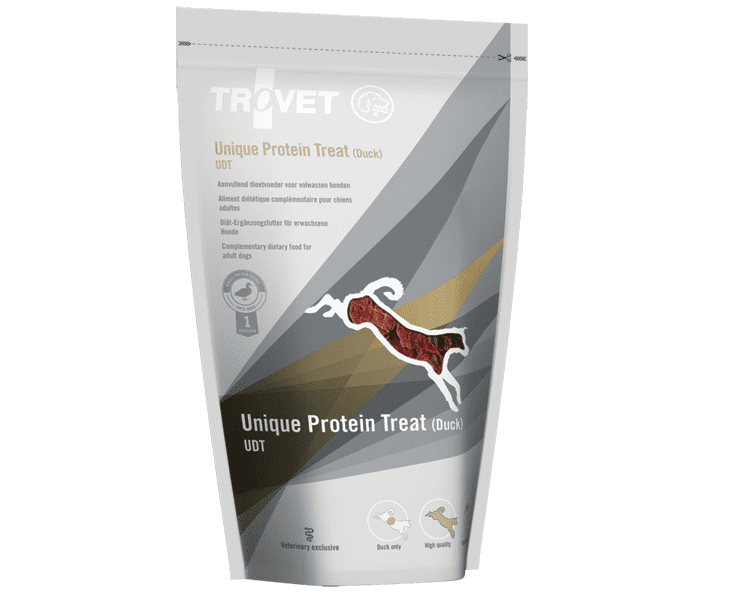 Trovet UDT Unique Protein Treat Hond Eend Mini Trovet UDT Unique Protein Treat Hond Eend Mini