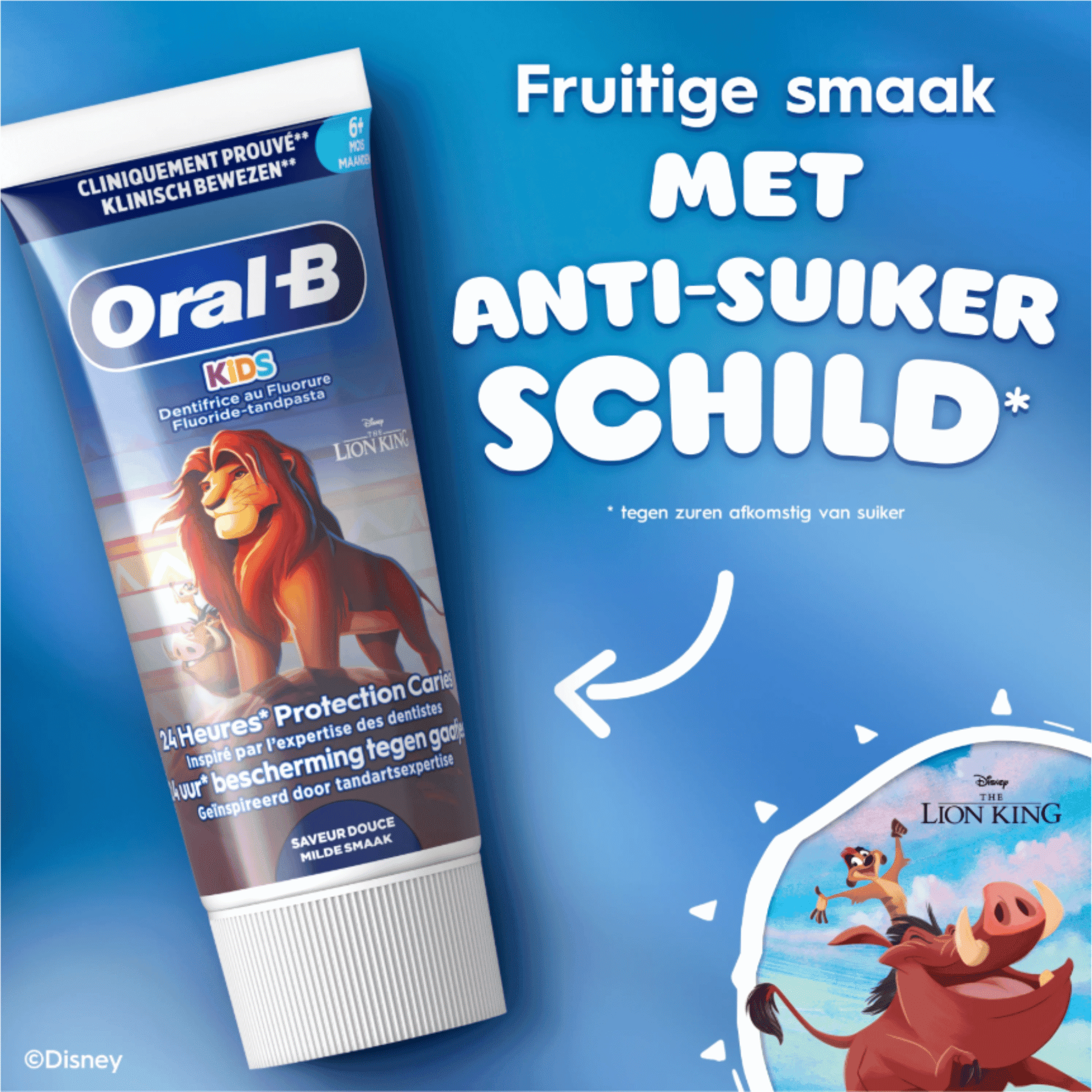 Oral-B Kids Tandpasta +6M Leeuwenkoning Oral-B Kids Tandpasta +6M Leeuwenkoning