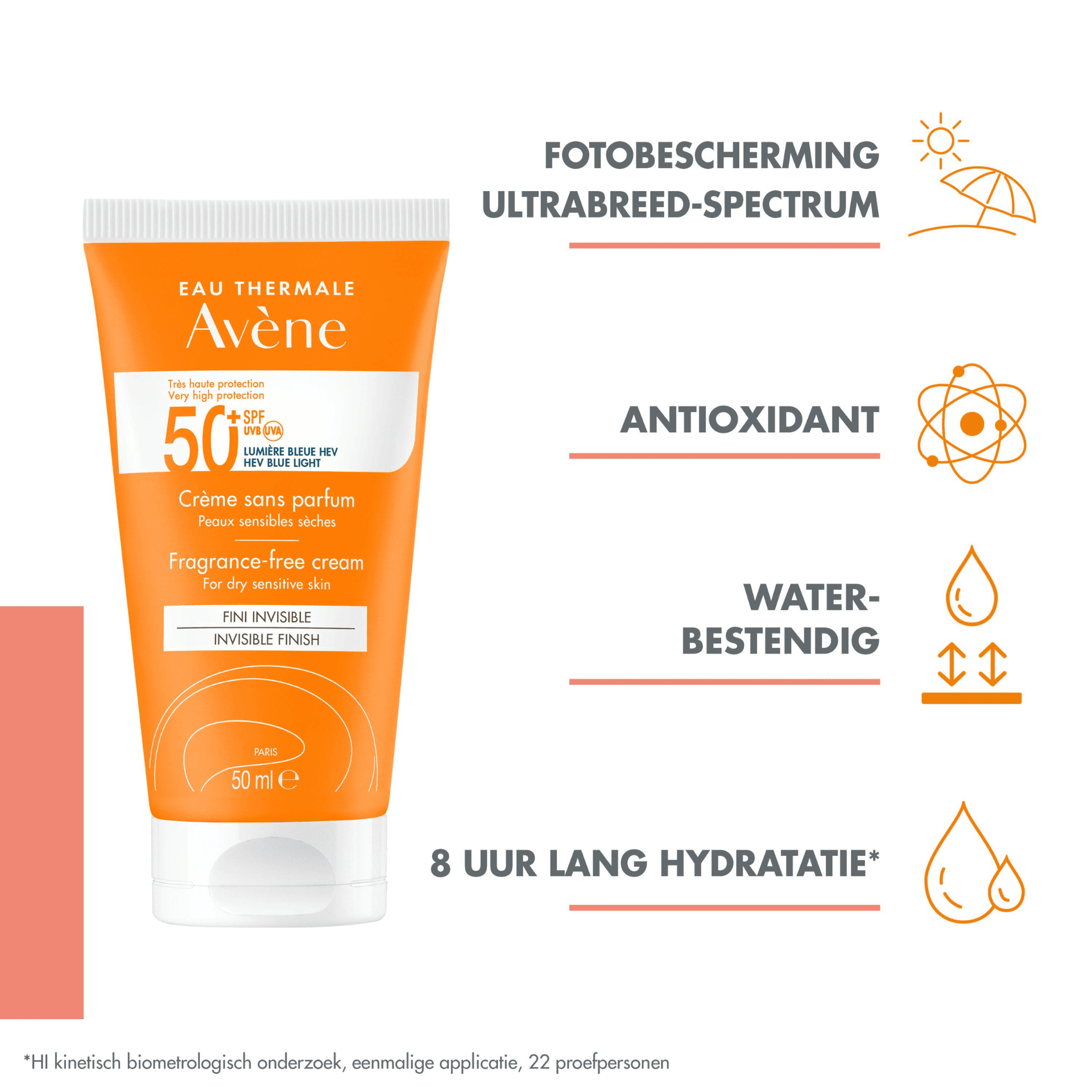 Avène Zonnecrème Onzichtbare Finish zonder Parfum SPF 50+ Avène Zonnecrème Onzichtbare Finish zonder Parfum SPF 50+