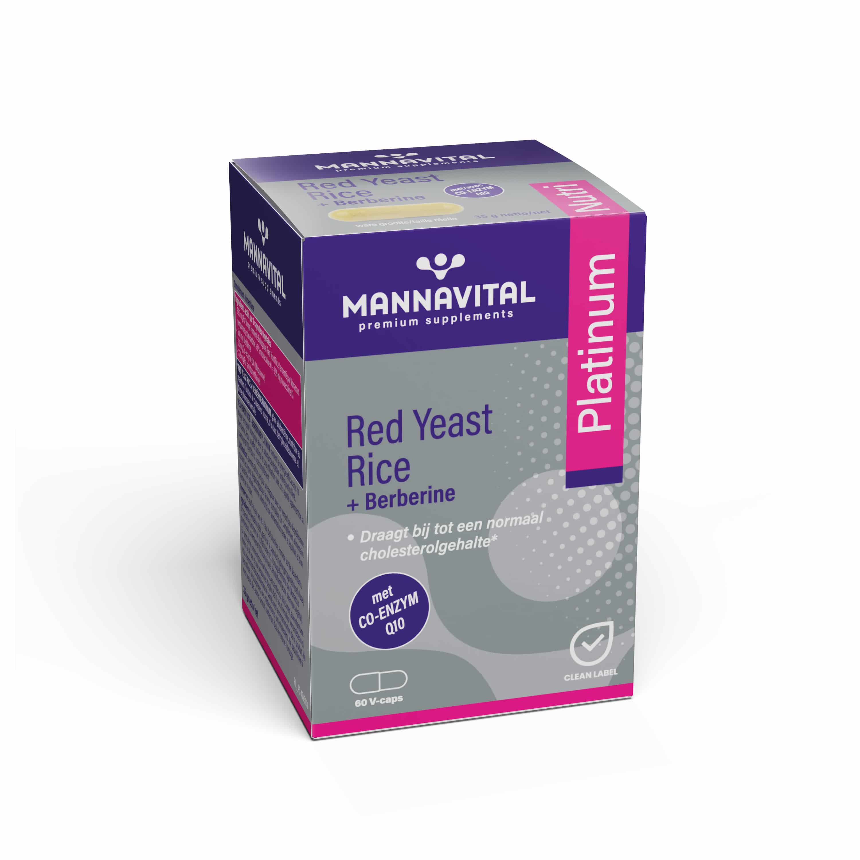 Mannavital Red Yeast Rice+berberine Plat.v-caps 60