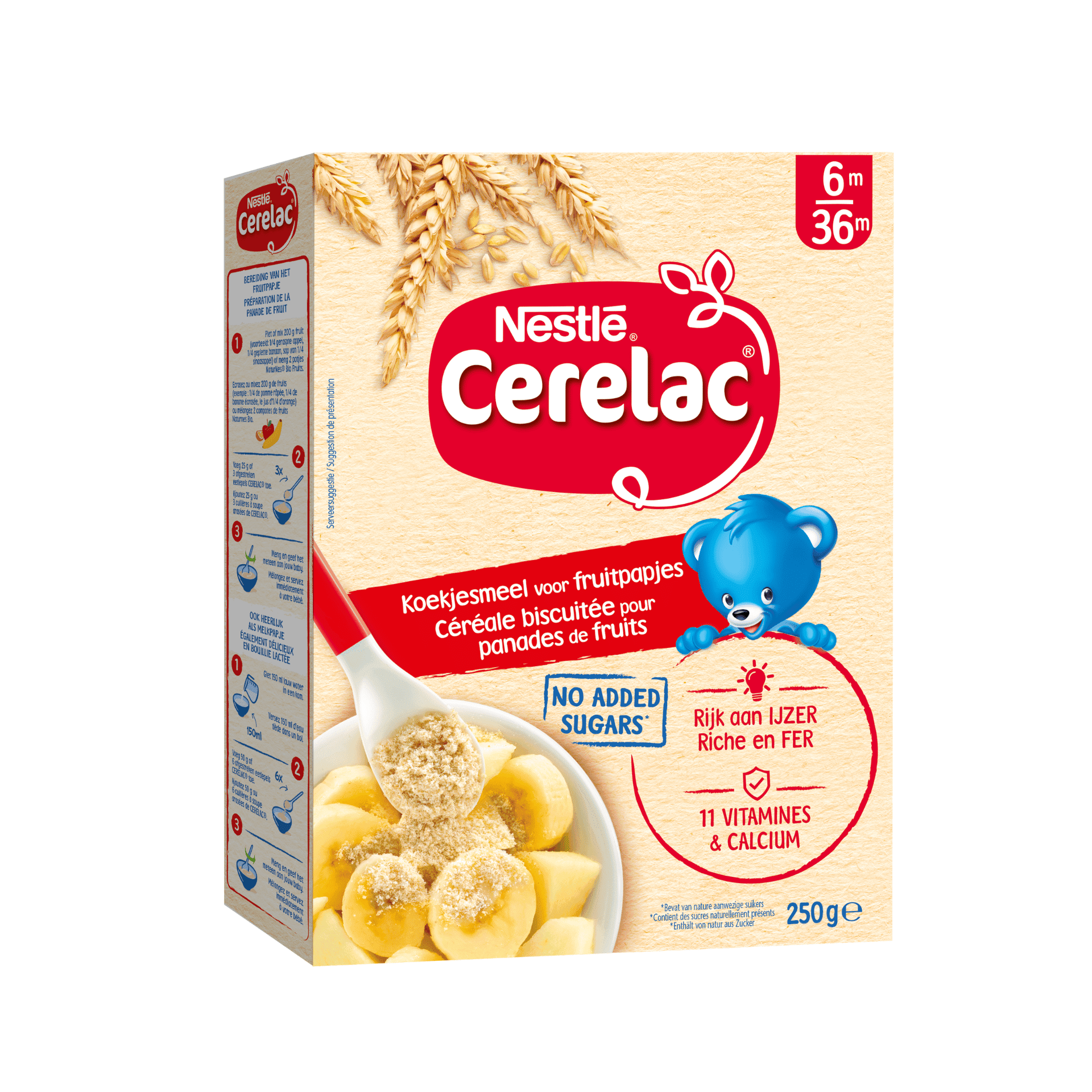 Nestlé Cerelac Koekjesmeel voor Fruitpapjes Nestlé Cerelac Koekjesmeel voor Fruitpapjes