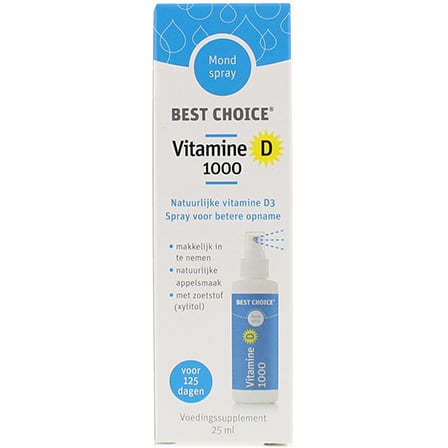 Best Choice Mondspray Vitamine D 1000 Best Choice Mondspray Vitamine D 1000