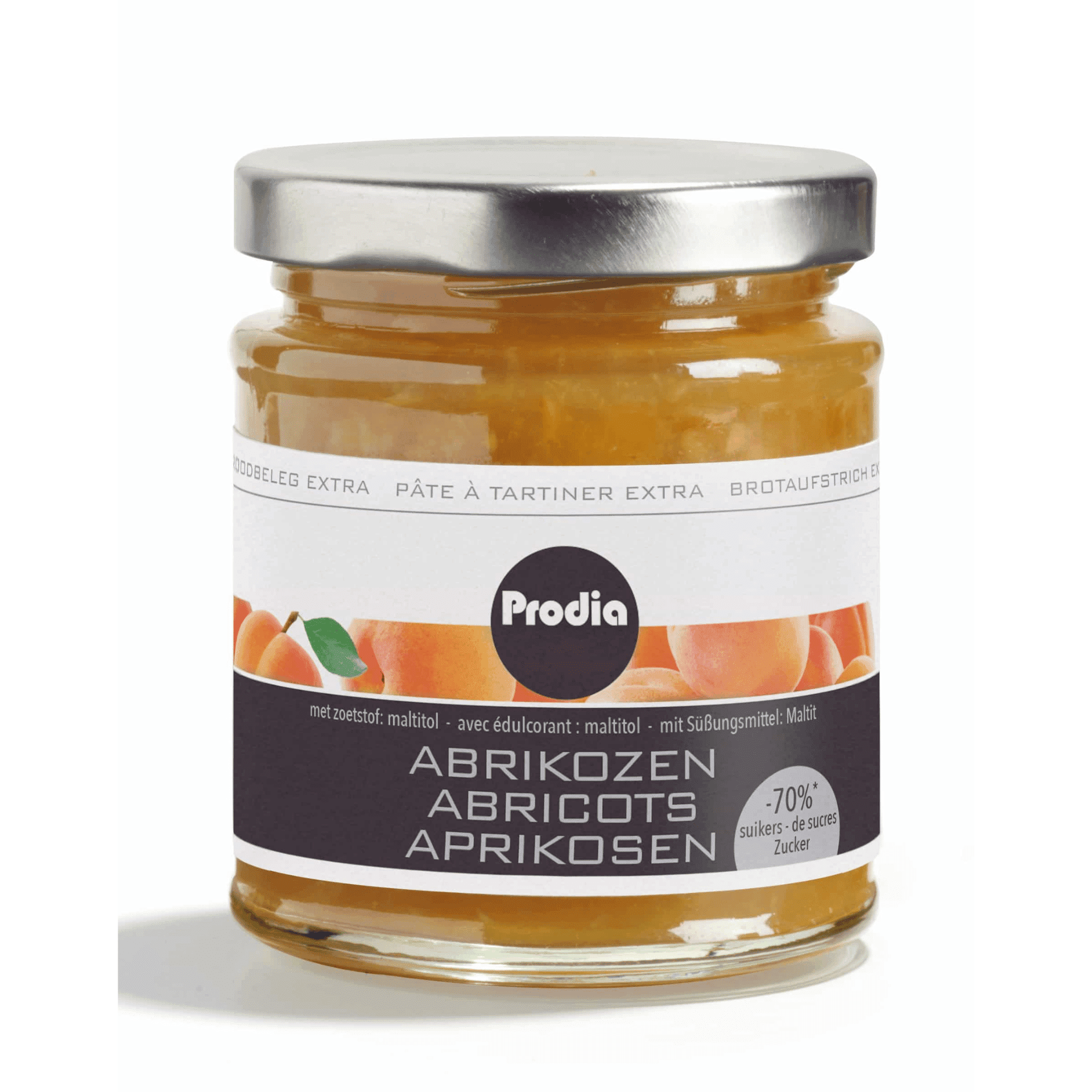 Prodia Broodbeleg Extra Abrikoos 215 g Prodia Broodbeleg Extra Abrikoos 215 g