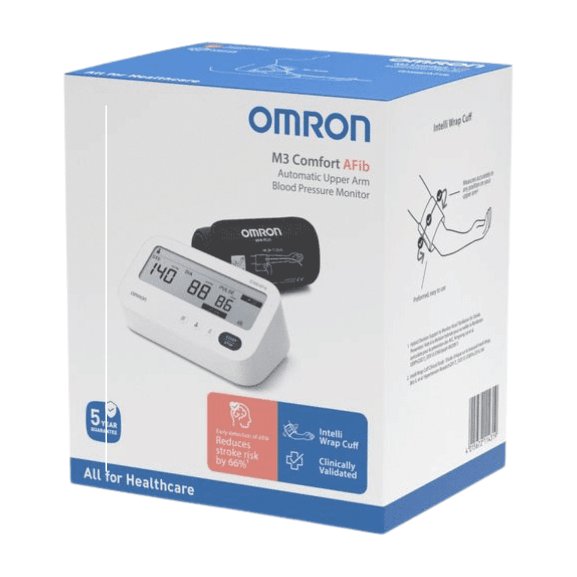 Omron M3 Comfort AFib Automatische Bloeddrukmeter Arm Omron M3 Comfort AFib Automatische Bloeddrukmeter Arm