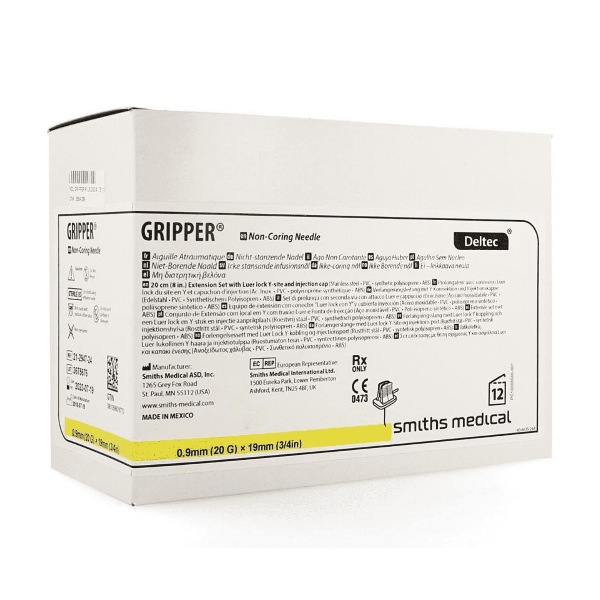 Gripper Naald 20g 19mm Y-site