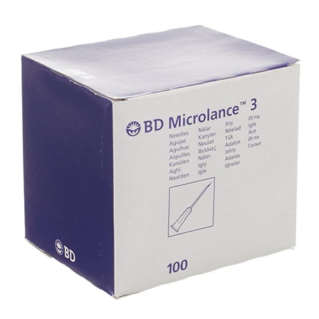BD Microlance 3 30 G x 1/2 RB 0,30 x 13 mm Geel
