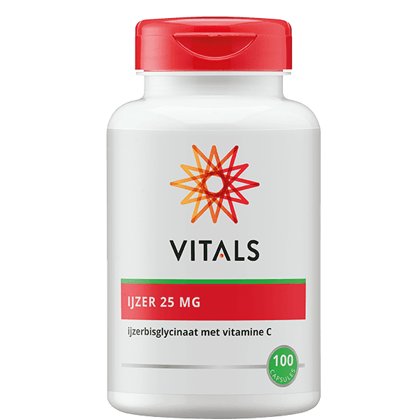 Vitals IJzer(bisglycinaat) 25 mg met vitamine C