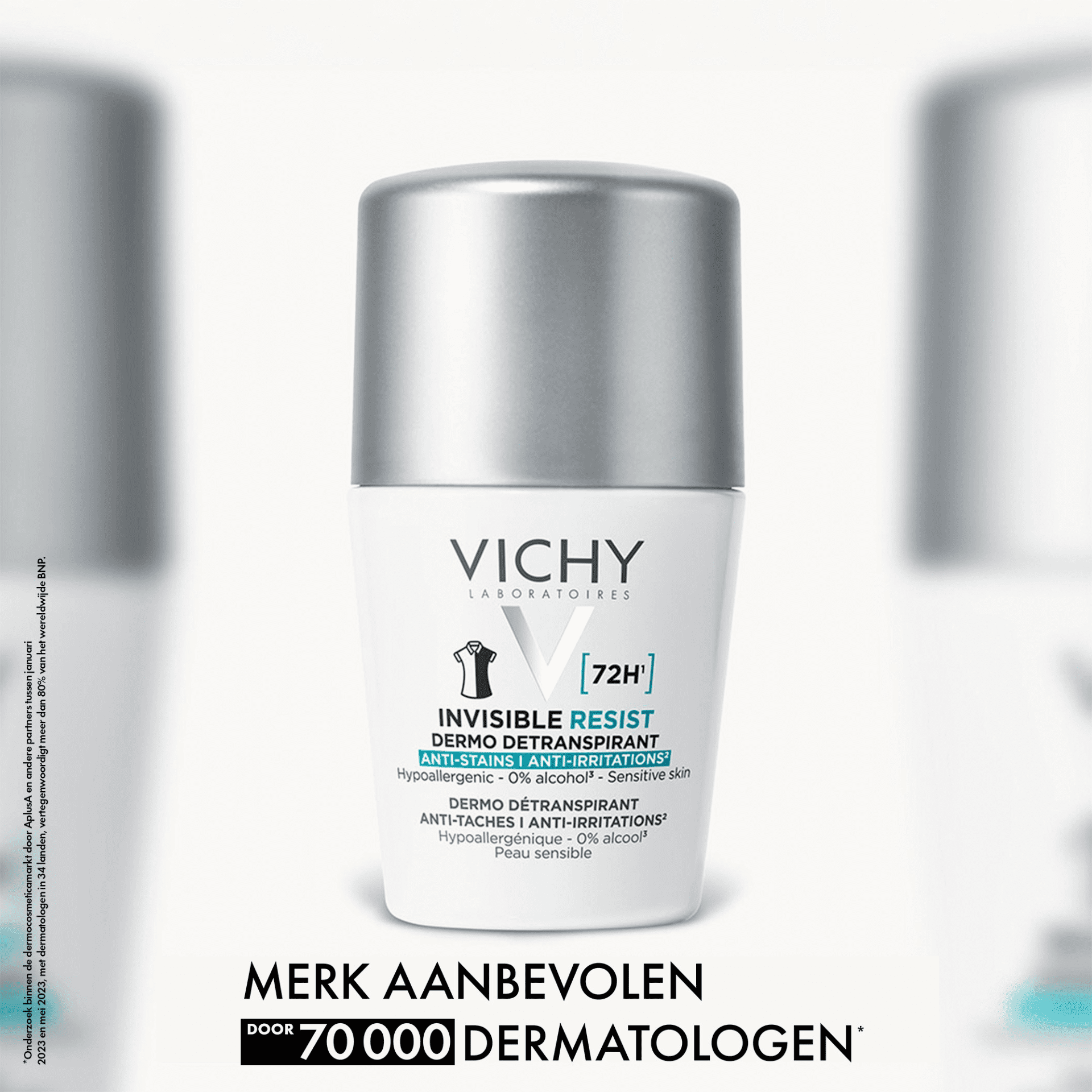 Vichy Invisible Resist 72U Dermo Detranspirant Roller