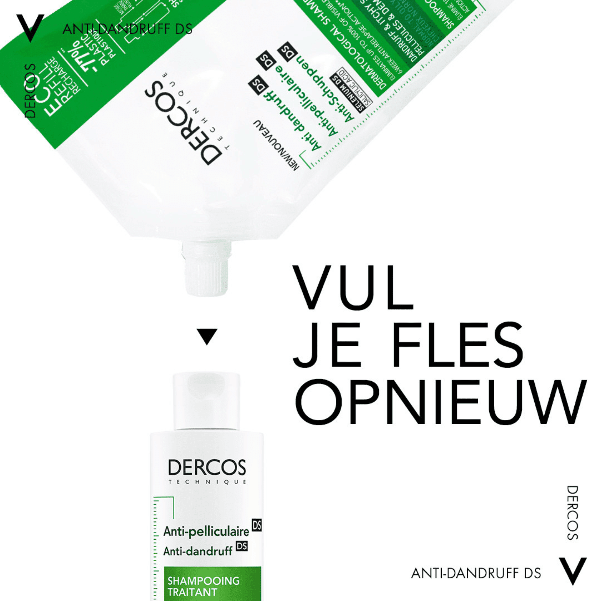Vichy Dercos Anti-Roos DS Normaal tot Vet Haar