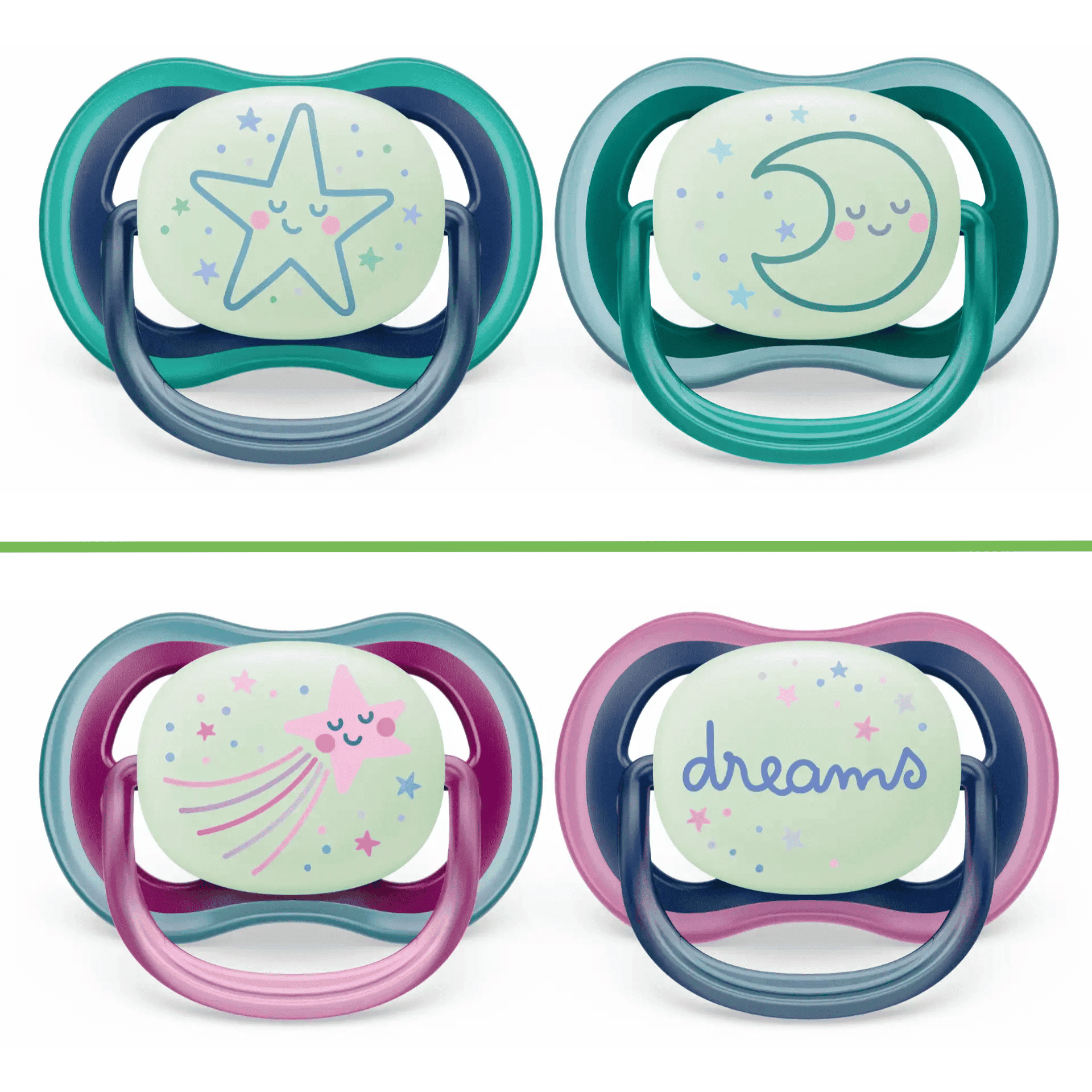 Avent Ultra Air Nighttime Fopspeen 6-18M Mix SCF376/07 Avent Ultra Air Nighttime Fopspeen 6-18M Mix SCF376/07