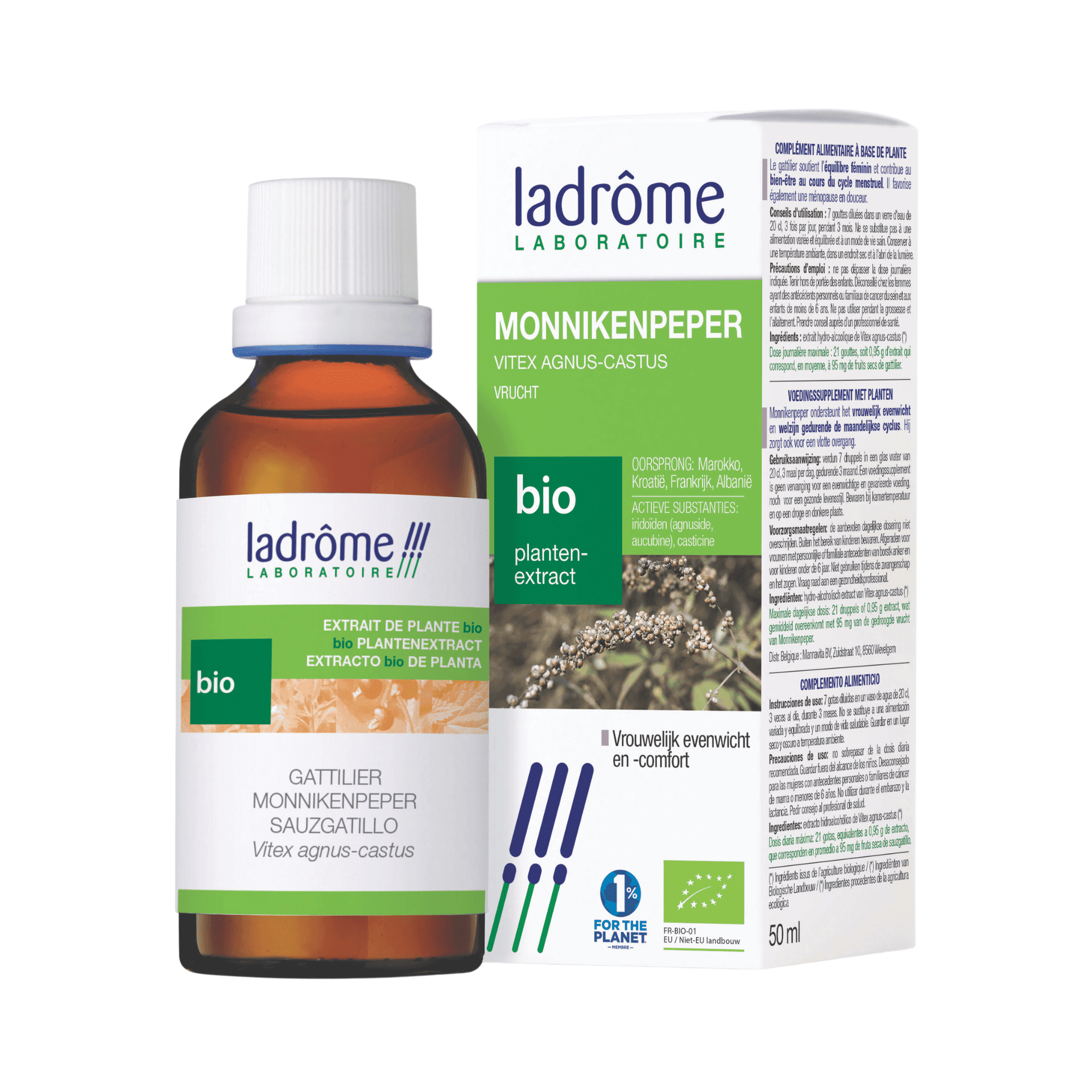 Ladrôme Bio Plantenextract Monnikenpeper Ladrôme Bio Plantenextract Monnikenpeper