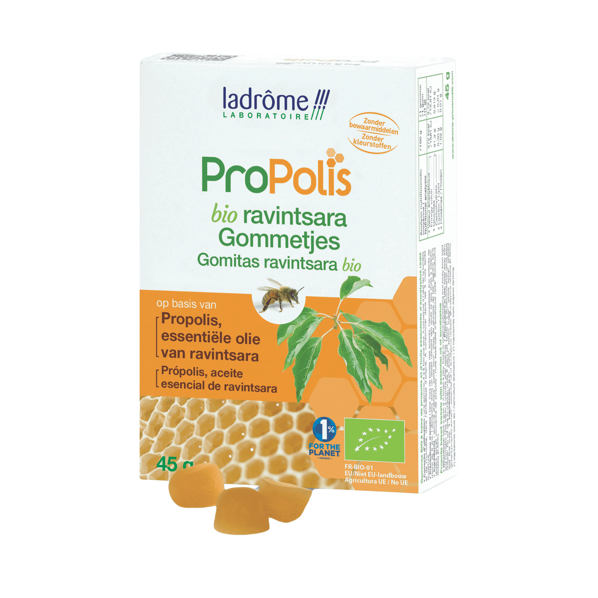 Ladrome Gommes Propolis + Ravintsara 45g Ladrome Gommes Propolis + Ravintsara 45g