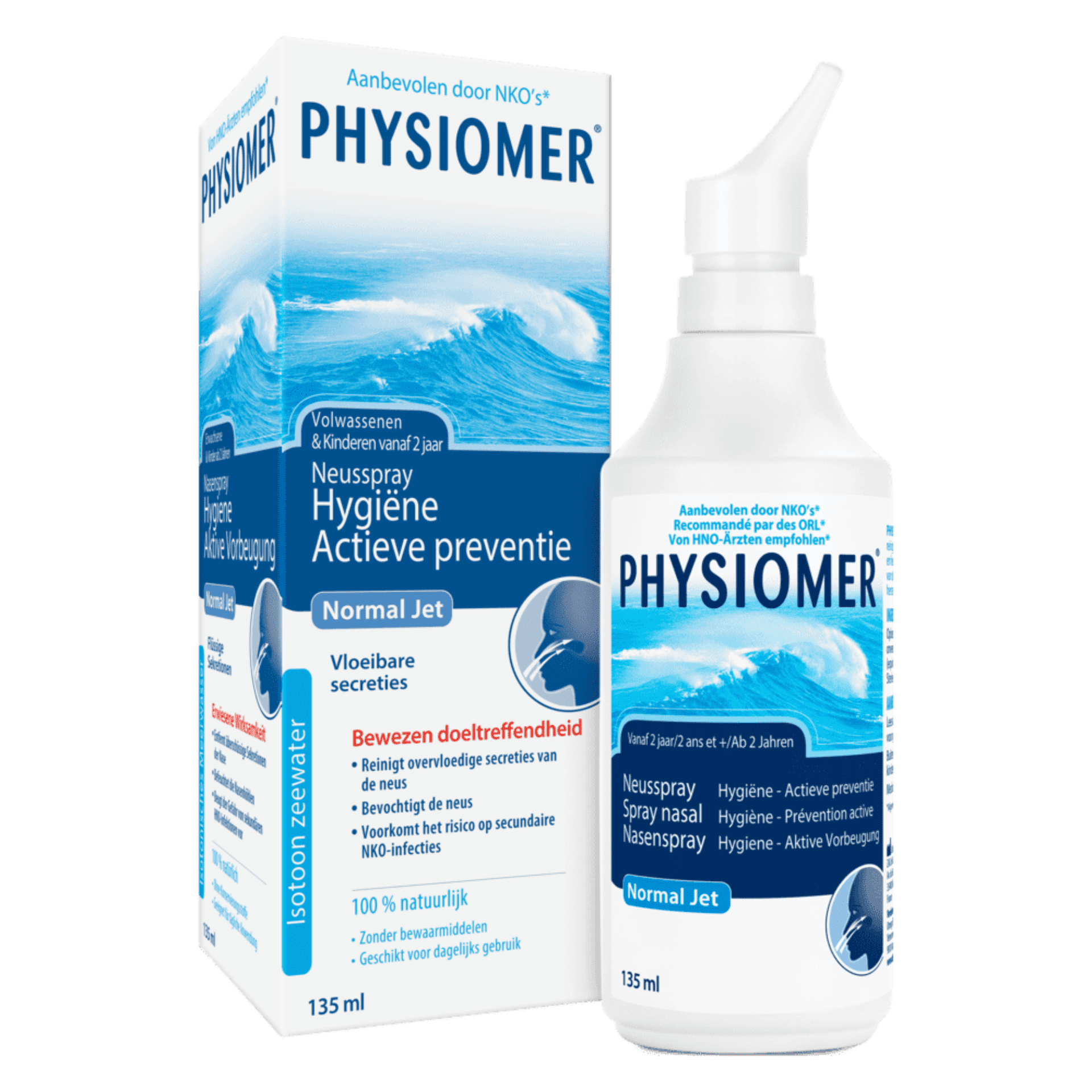 Physiomer Normal Jet Spray Nasal Rhume, Infection Nasale et Préventif 135 ml