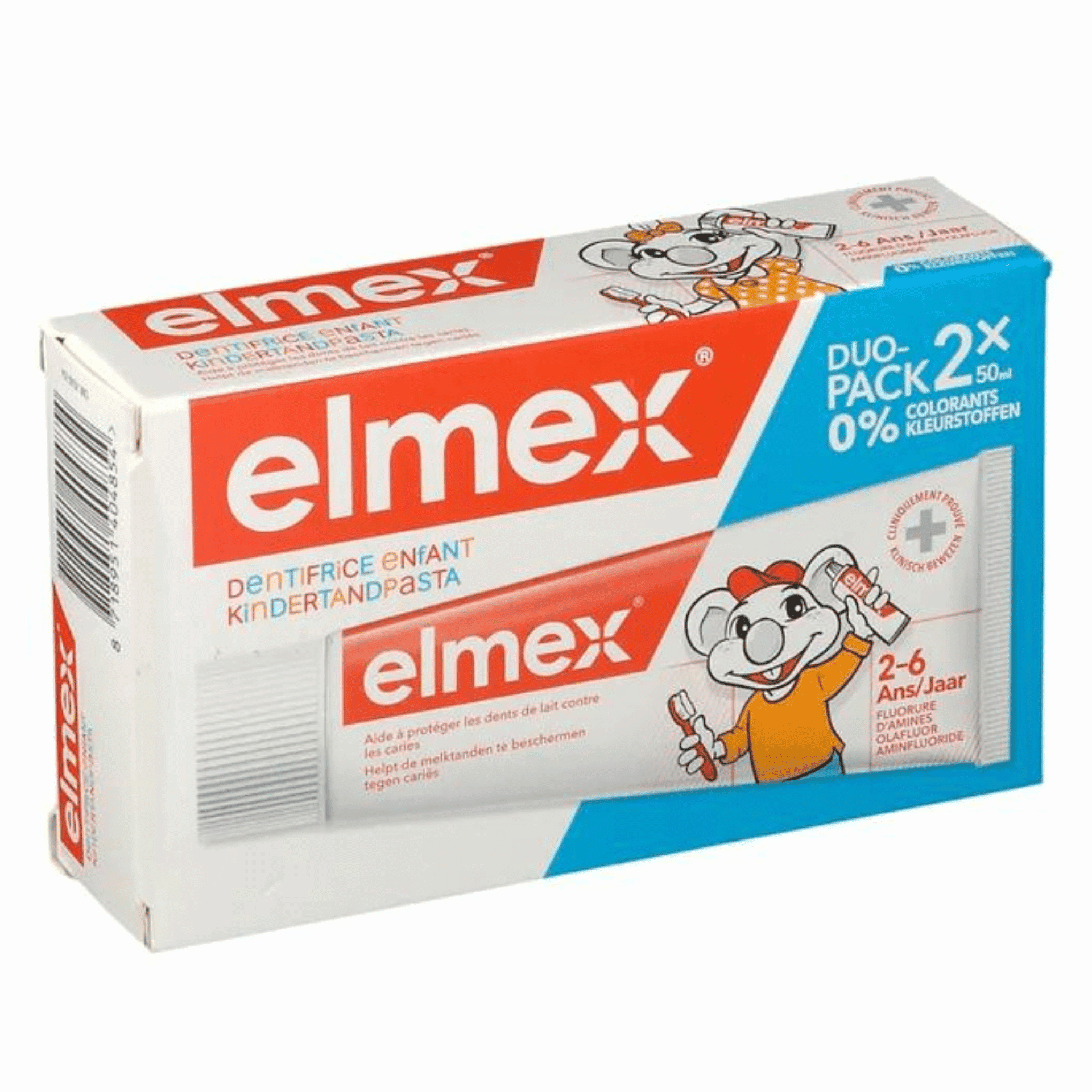 Elmex Dentifrice Enfant 2-6a 2x50ml Elmex Dentifrice Enfant 2-6a 2x50ml