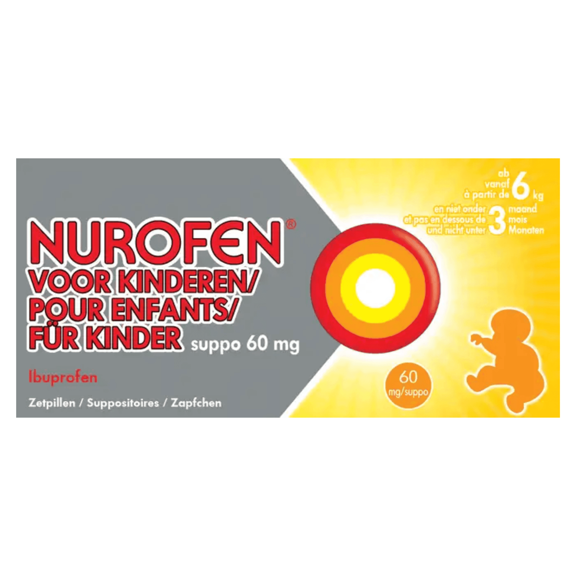 Nurofen voor Kinderen Suppo 60 mg Nurofen voor Kinderen Suppo 60 mg