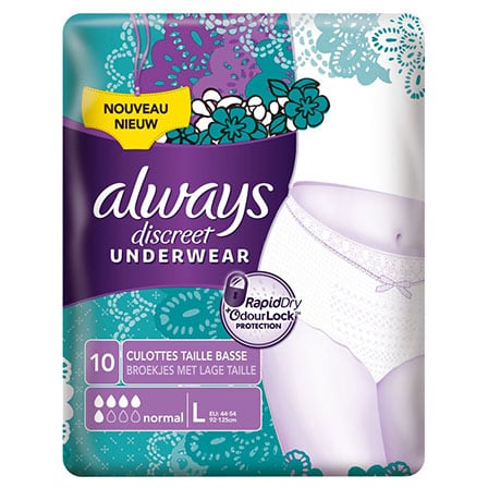 Always Discreet Broekjes Lage Taille L Always Discreet Broekjes Lage Taille L