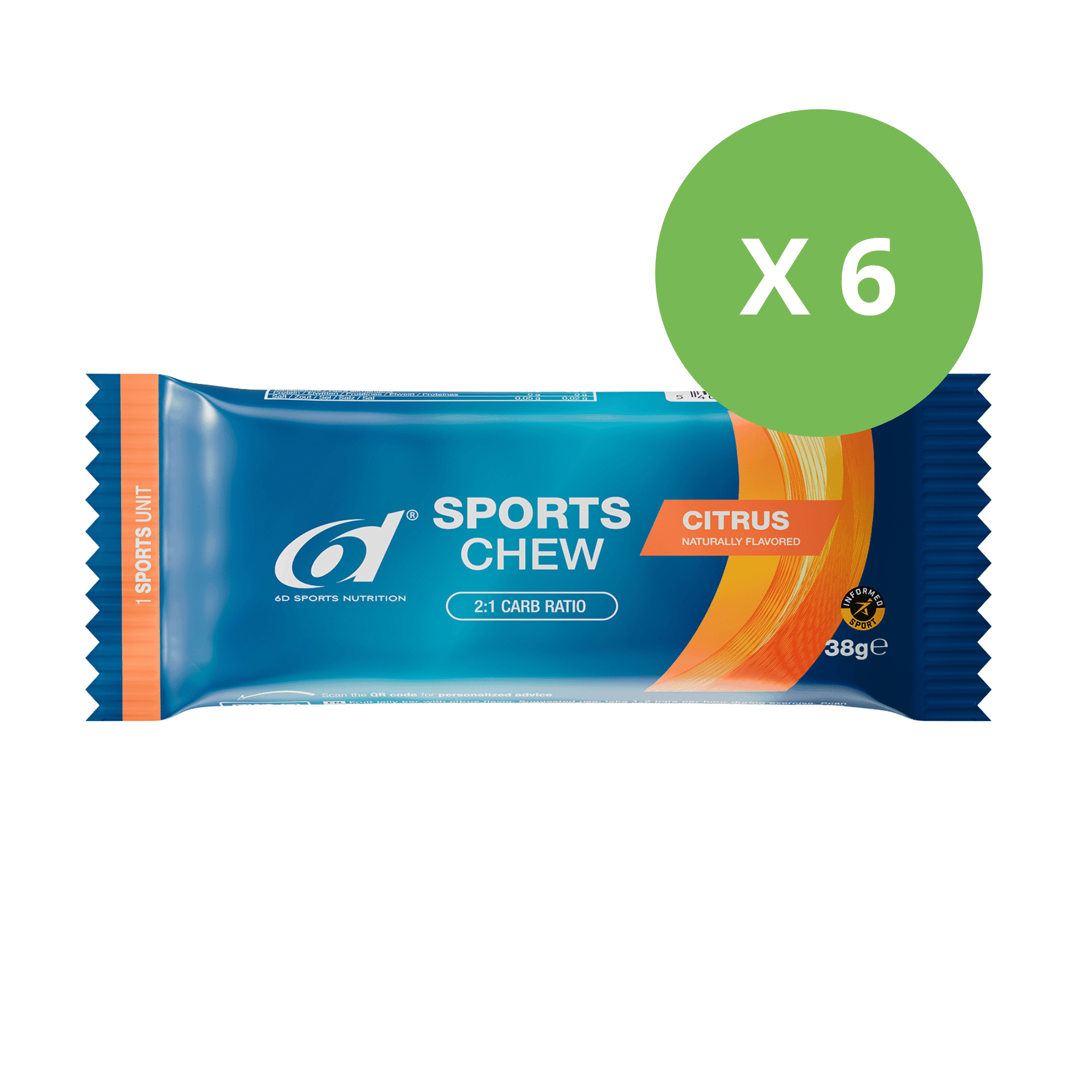 6d Sports Chew 6 x 38 g 6d Sports Chew 6 x 38 g