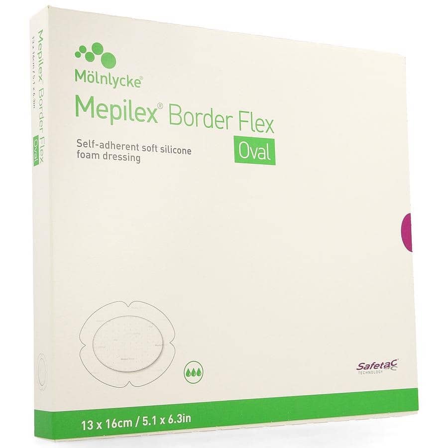 Mepilex Border Flex Oval Verband 13 x 16 cm