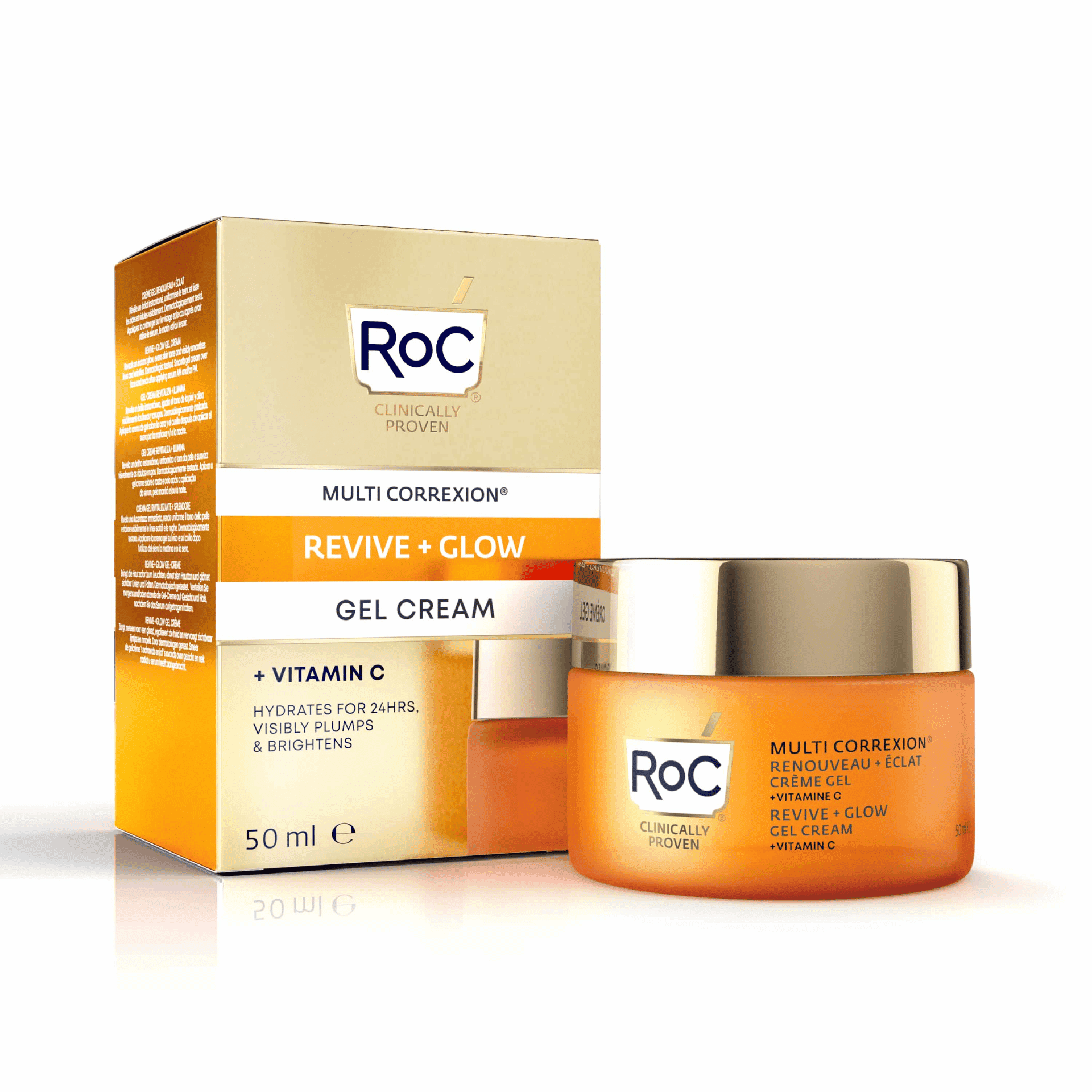 RoC Multi-Correxion Revive + Glow Gel-Crème Éclat 50 ml