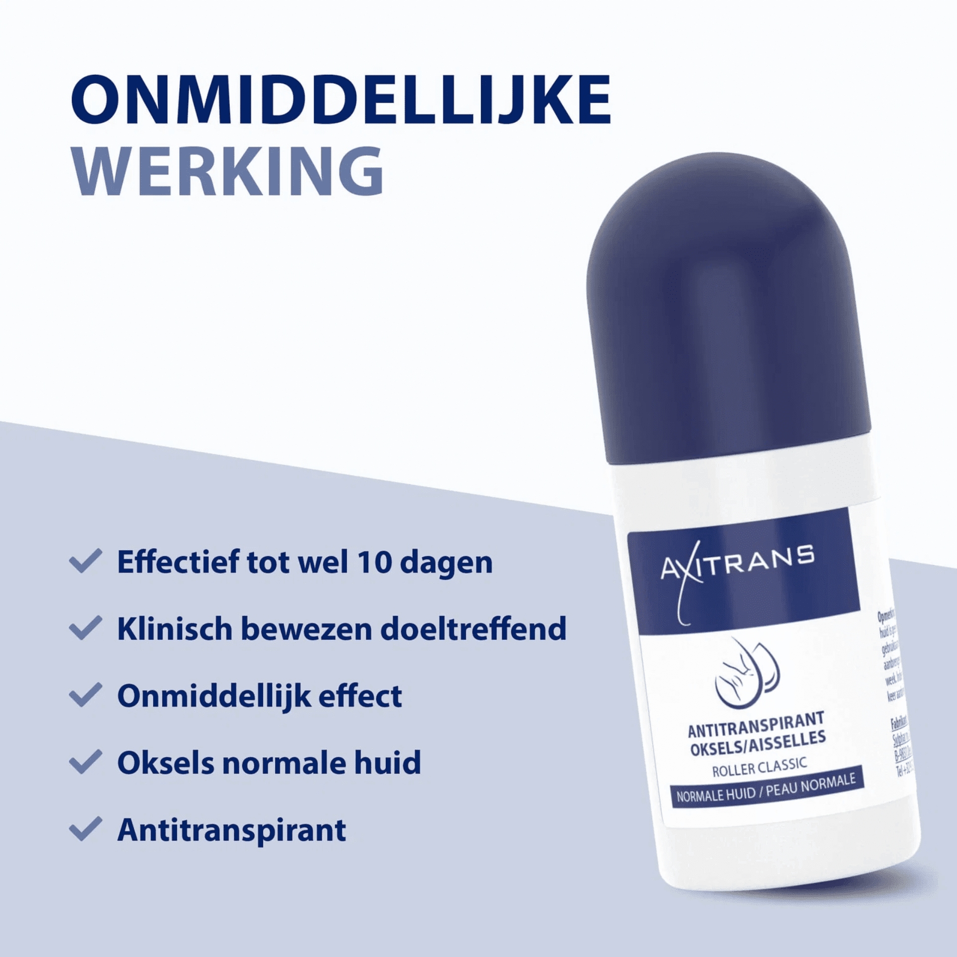 Axitrans Roller Classic Antitranspirant Oksels Normale Huid Axitrans Roller Classic Antitranspirant Oksels Normale Huid