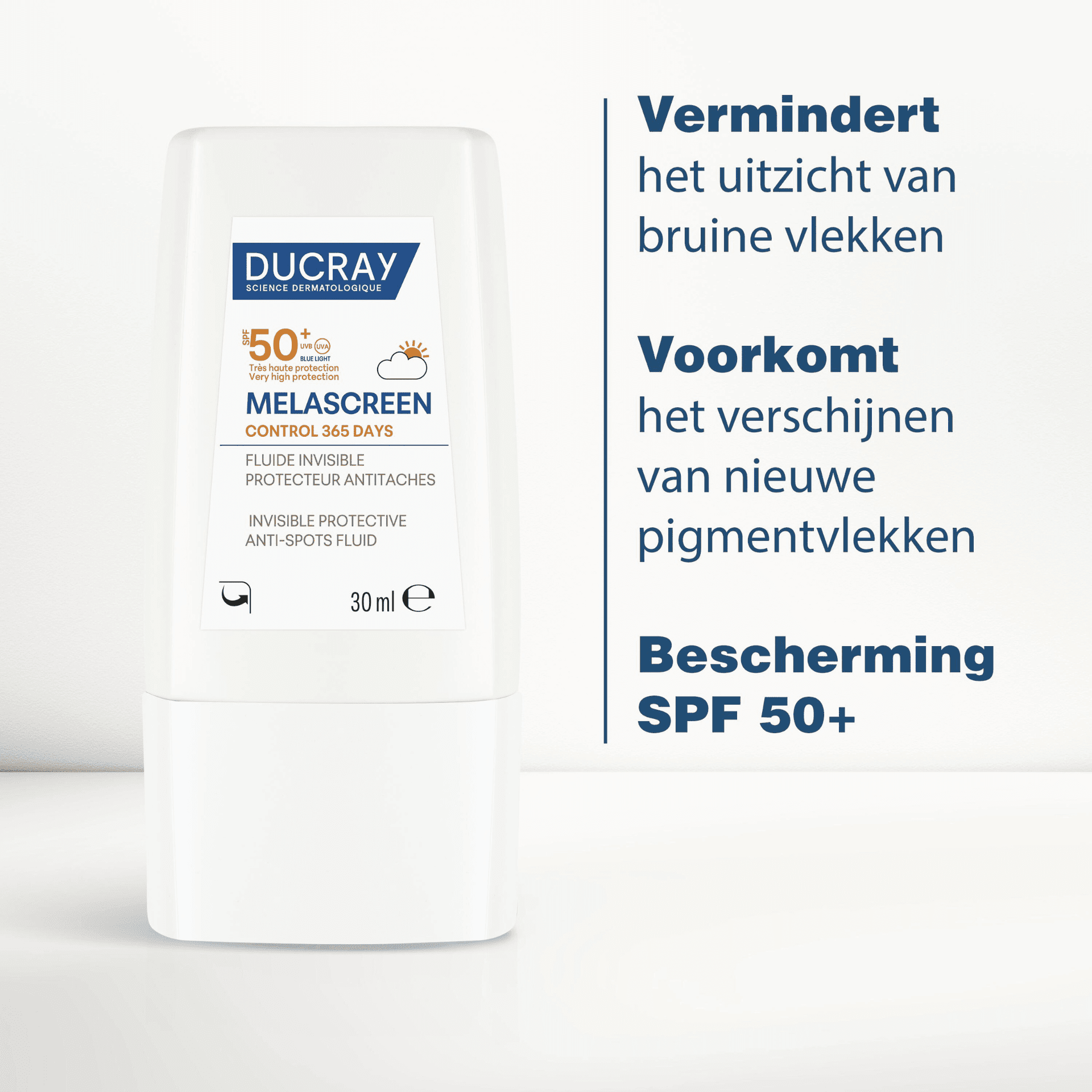 Ducray Melascreen Control 365 Days Onzichtbare Fluid SPF 50+