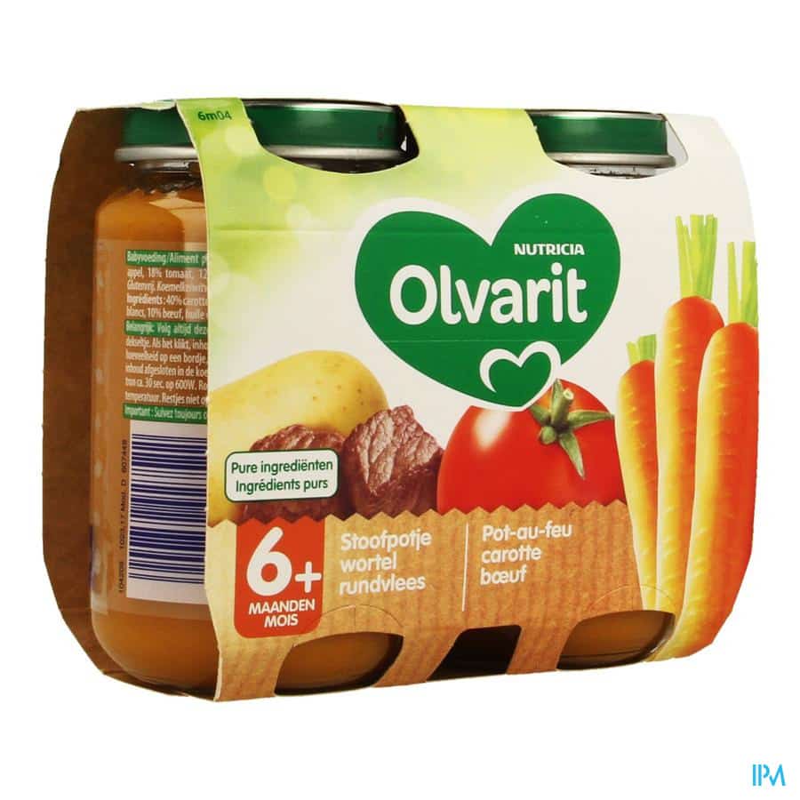 Olvarit Stoofpotje Wortel-Rund 6+ Olvarit Stoofpotje Wortel-Rund 6+