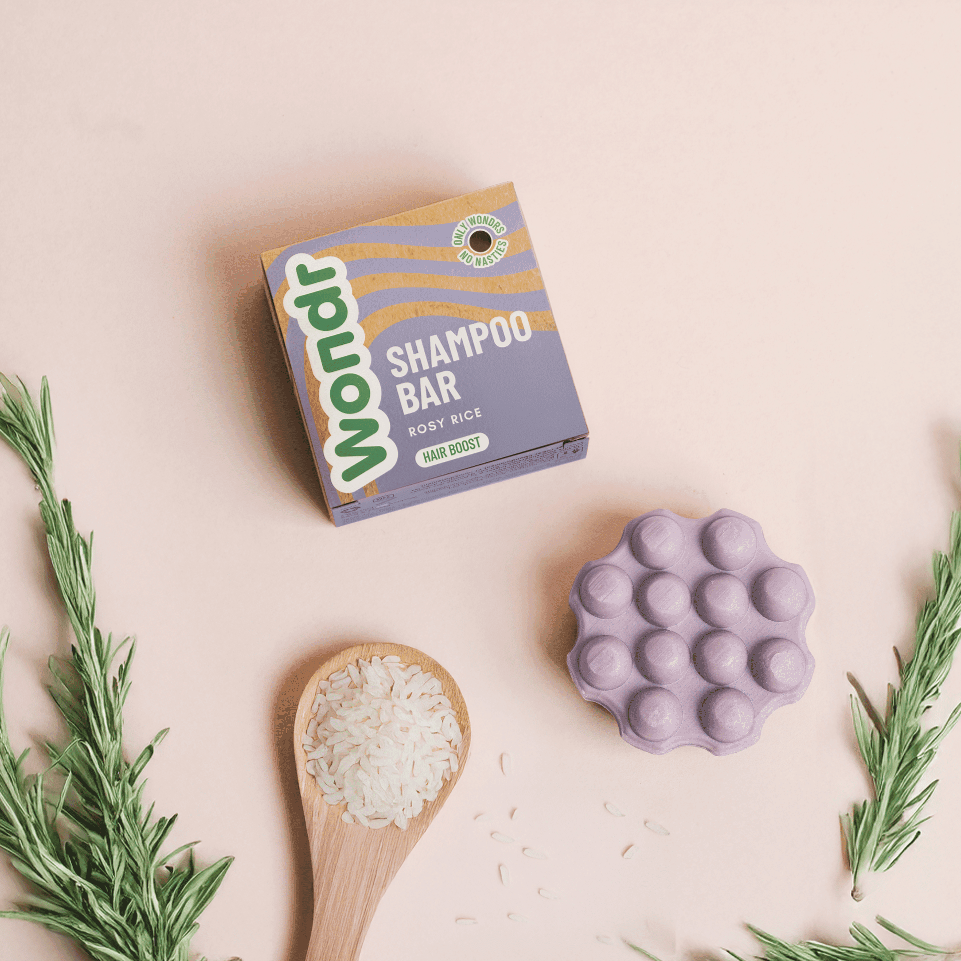 WONDR Shampoo Bar Rosy Rice