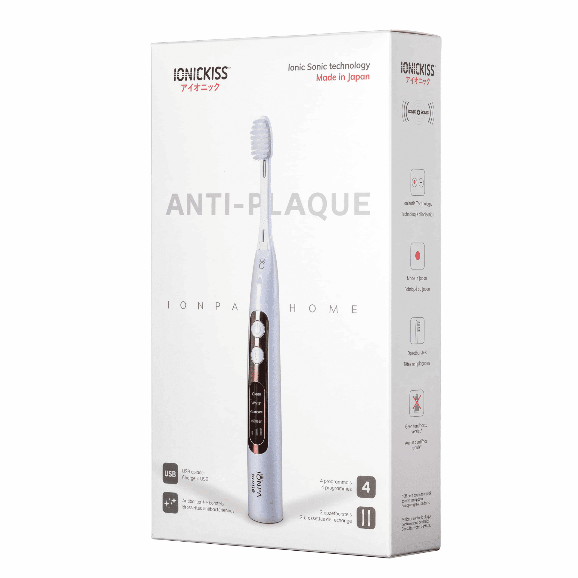 Ionickiss IONPA Home Elektrische Tandenborstel Wit 1 stuk Ionickiss IONPA Home Elektrische Tandenborstel Wit 1 stuk