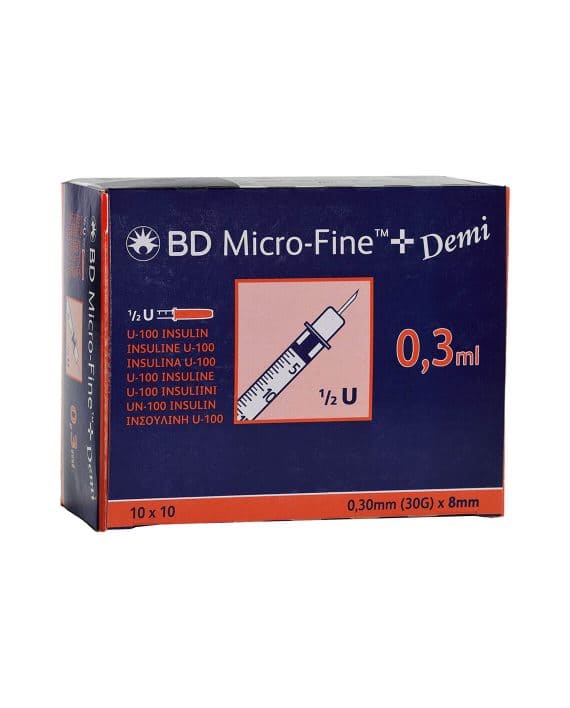 BD Microfine+ Insulinespuit 0,30 ml 30 G 8,00 mm