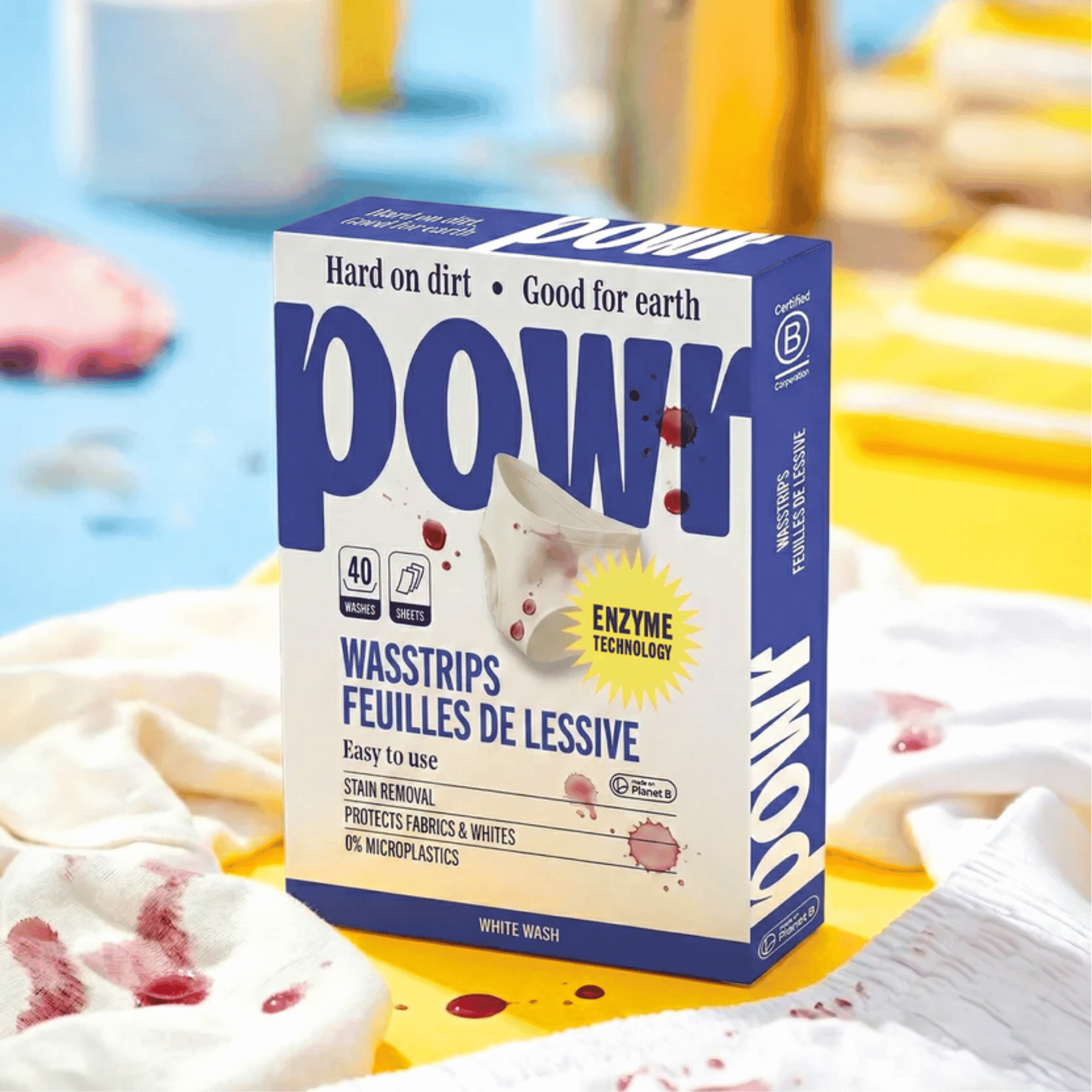 POWR Feuilles de Lessive Linge Blanc