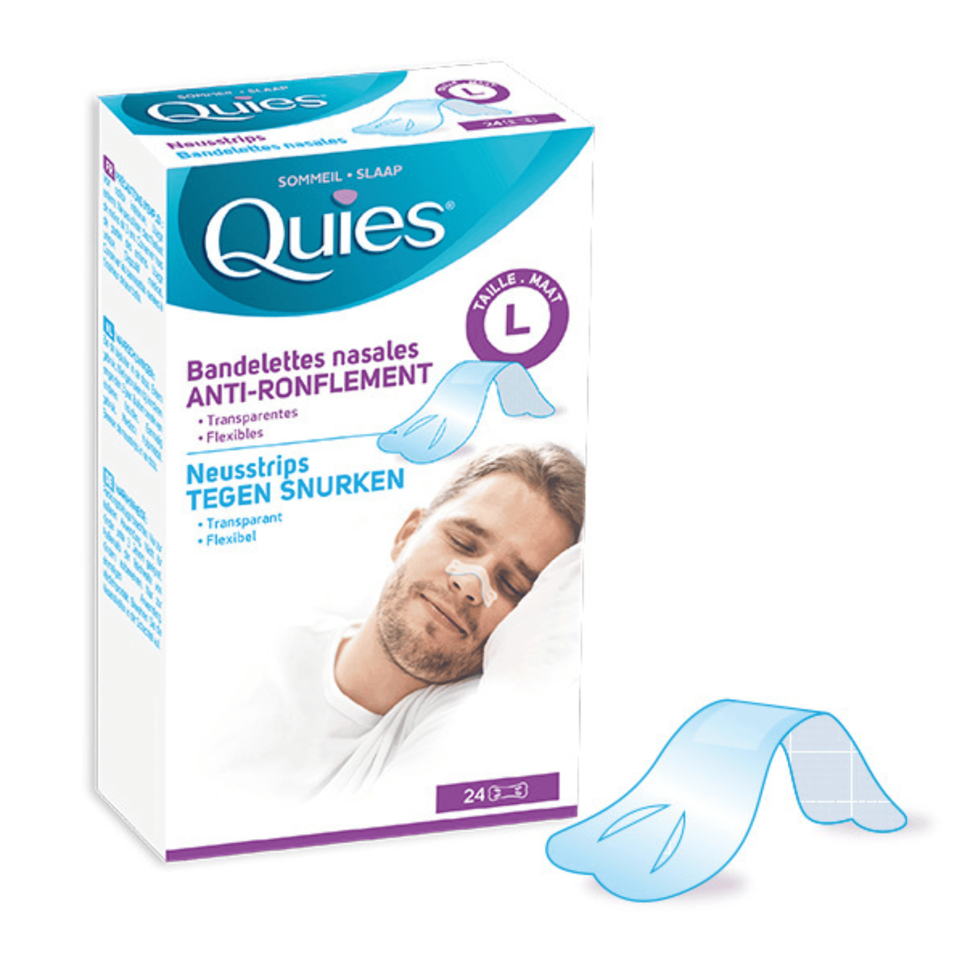Quies Neusstrips tegen Snurken L Quies Neusstrips tegen Snurken L