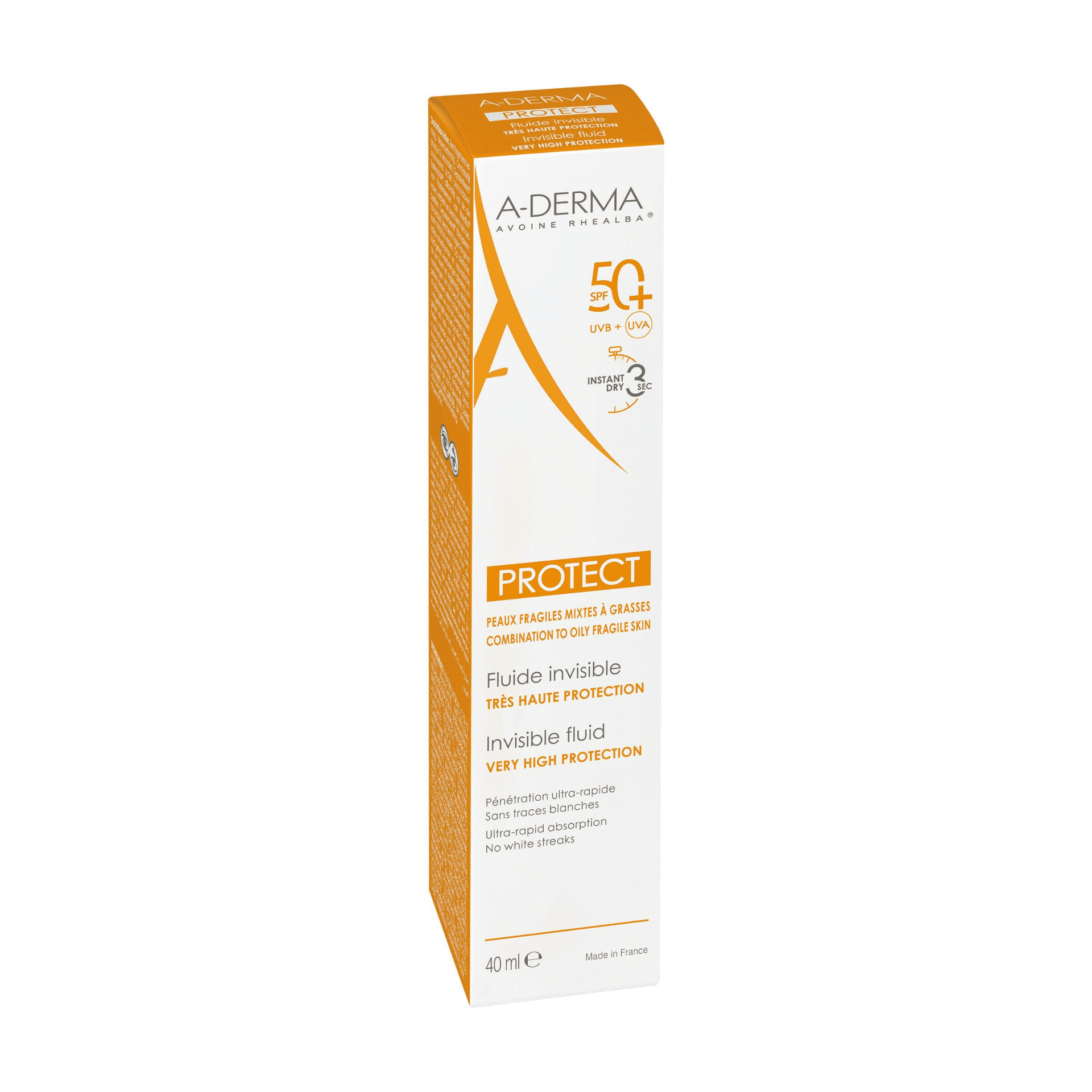 A-Derma Protect Onzichtbare Zonnefluid SPF 50+