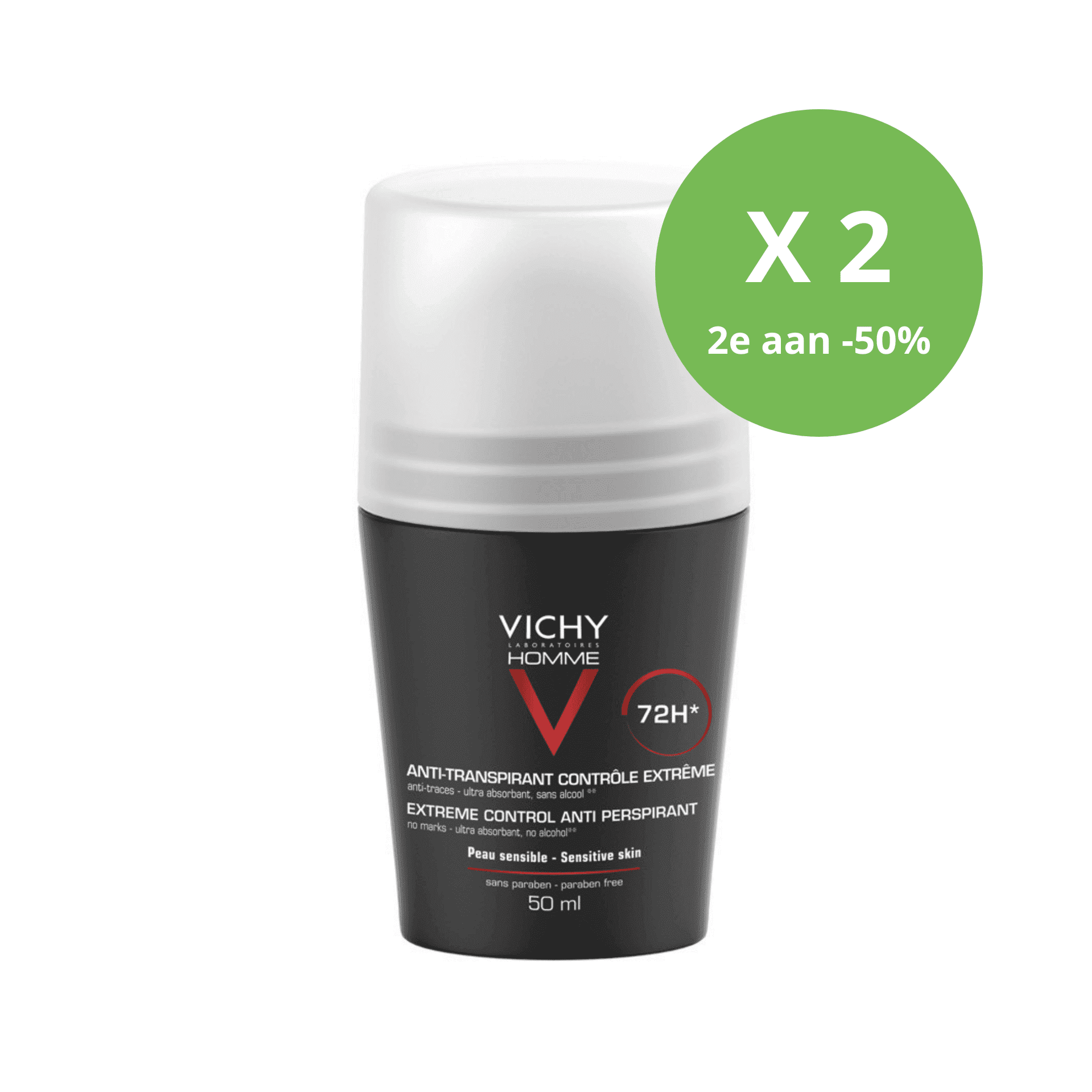 Vichy Homme Extreme Control Antitranspirant 72U Roller