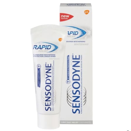Sensodyne Rapid Relief Whitening Tandpasta Sensodyne Rapid Relief Whitening Tandpasta