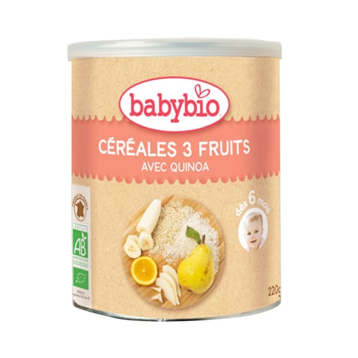 Babybio 3-Vruchtengranen met Quinoa 6+