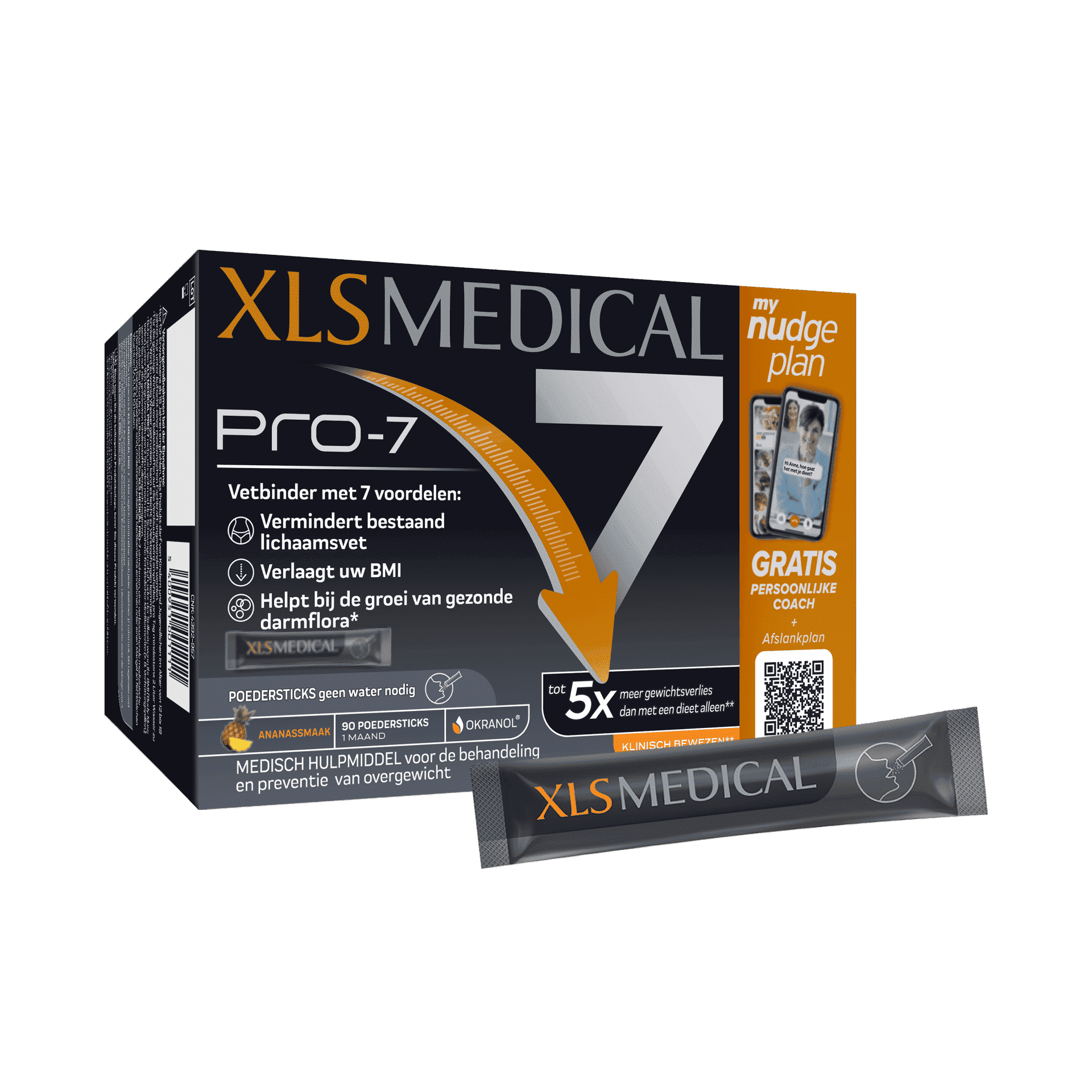 XLS Medical Pro-7 Poedersticks - GRATIS PERSOONLIJKE COACH + Afslankplan