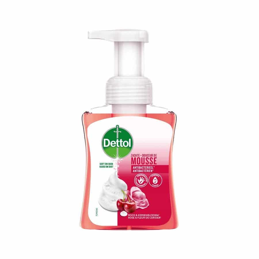 Dettol Zachte Mousse Roos & Kersenbloem Dettol Zachte Mousse Roos & Kersenbloem