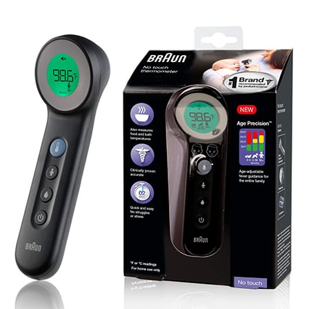Braun No Touch + Touch Thermometer BNT400 Zwart Braun No Touch + Touch Thermometer BNT400 Zwart