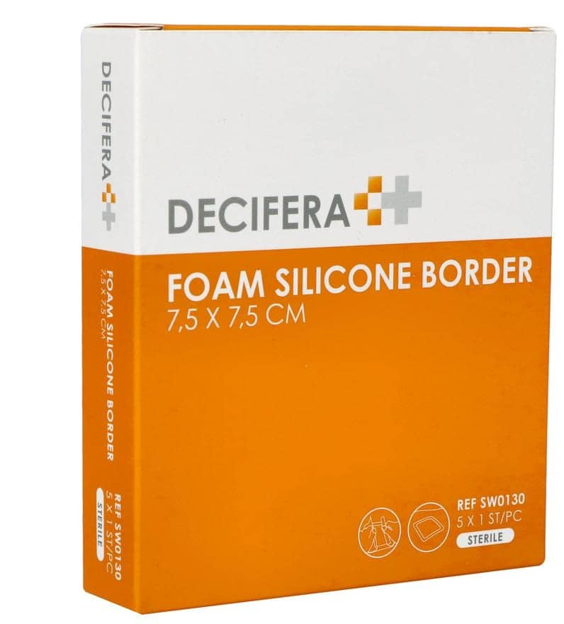 Decifera Foam Silicone Border 7,5x 7,5cm Decifera Foam Silicone Border 7,5x 7,5cm
