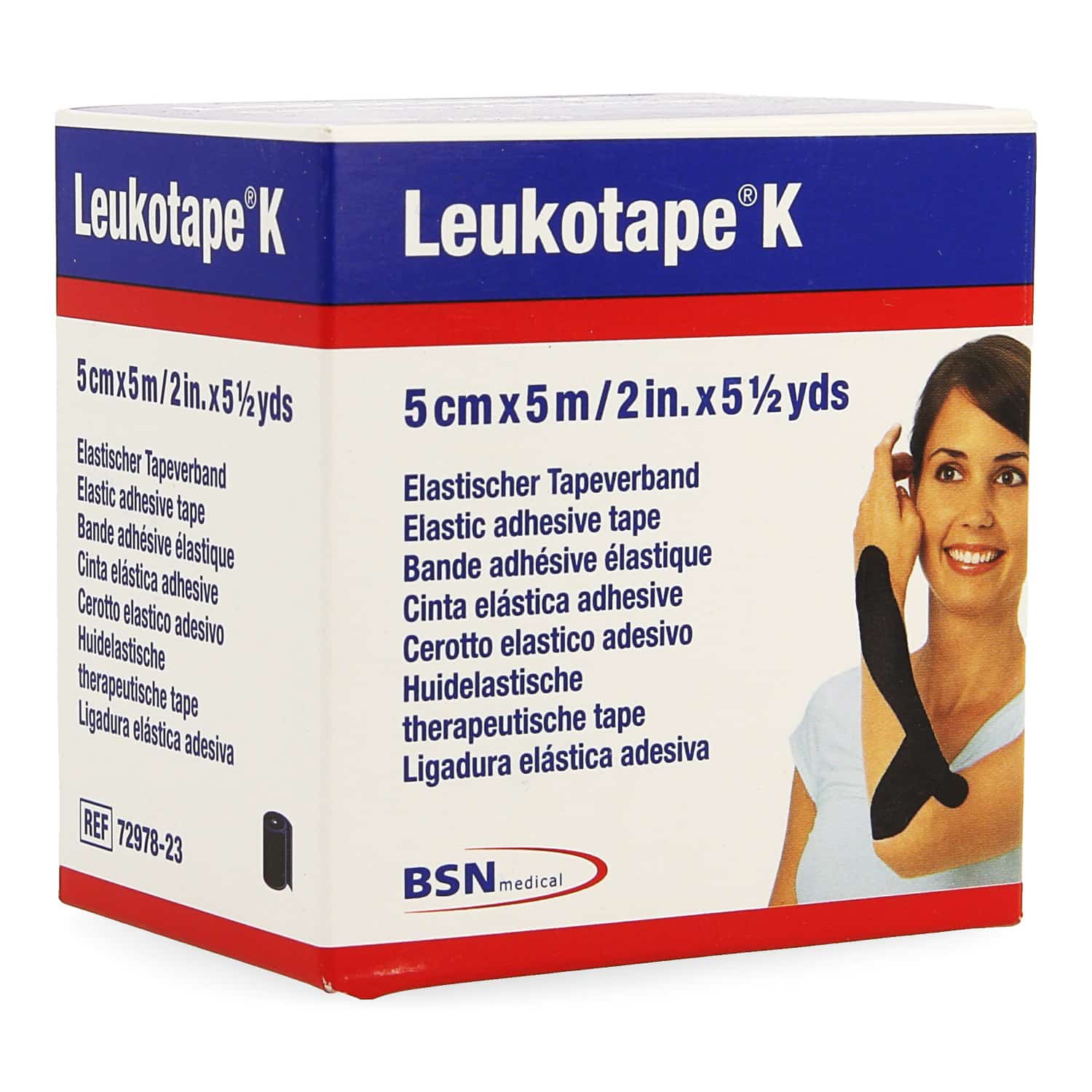 Leukotape K Elastische Kleefwindel Roze 5 cm x 5 m