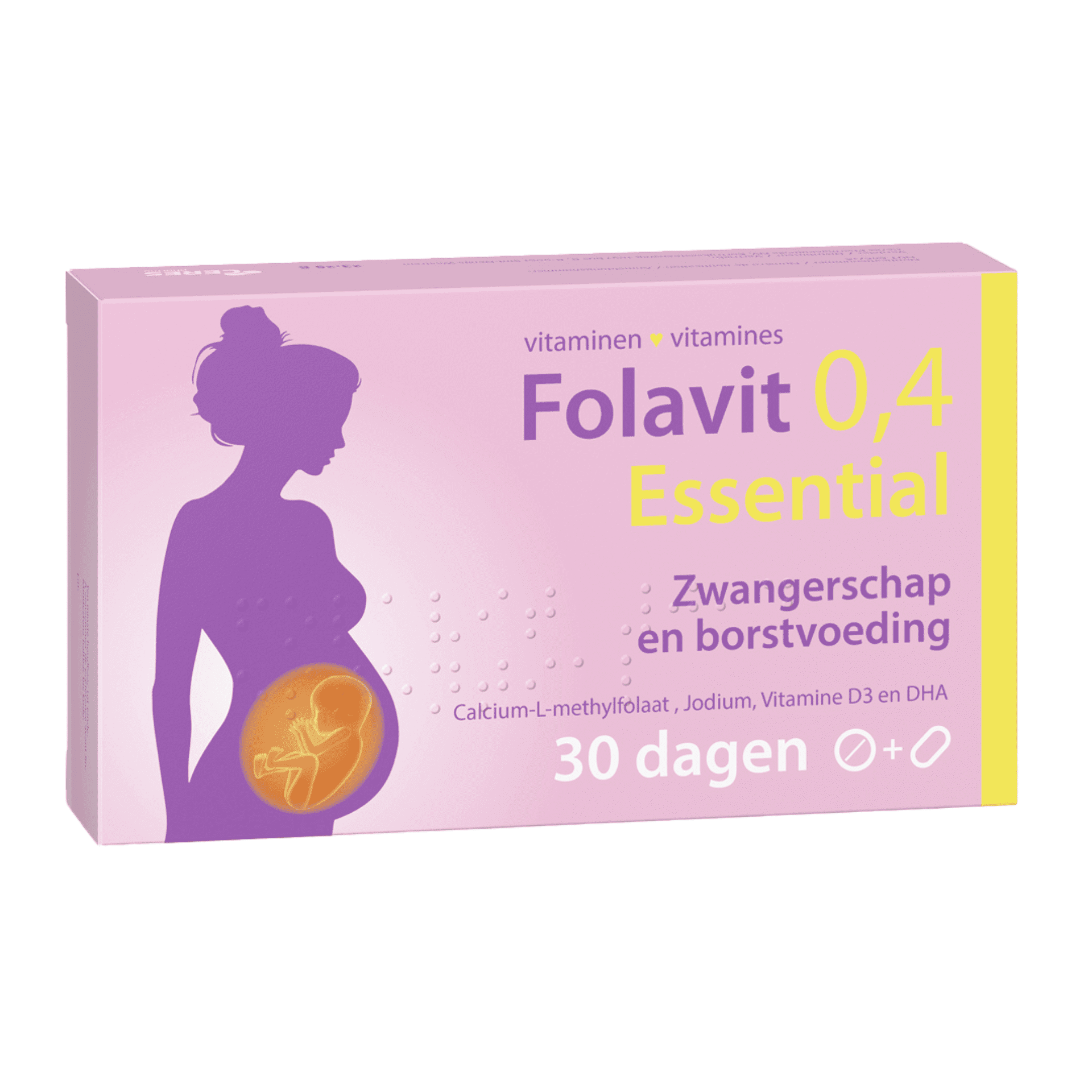 Folavit 0,4mg Essential Comp 90 + Caps 90 Nf Folavit 0,4mg Essential Comp 90 + Caps 90 Nf