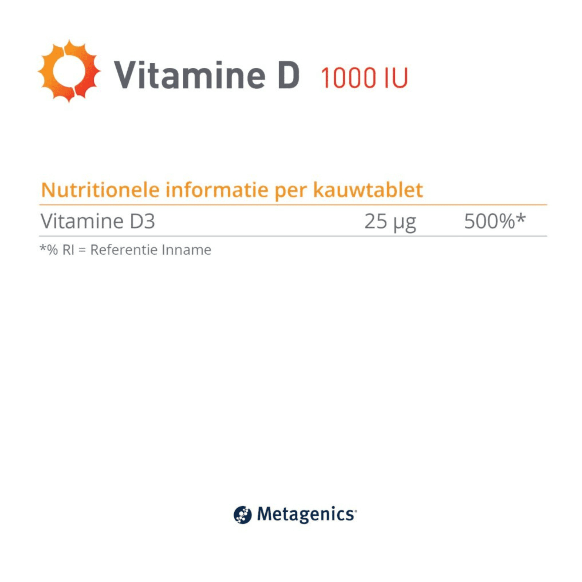 Metagenics Vitamine D 1000IU