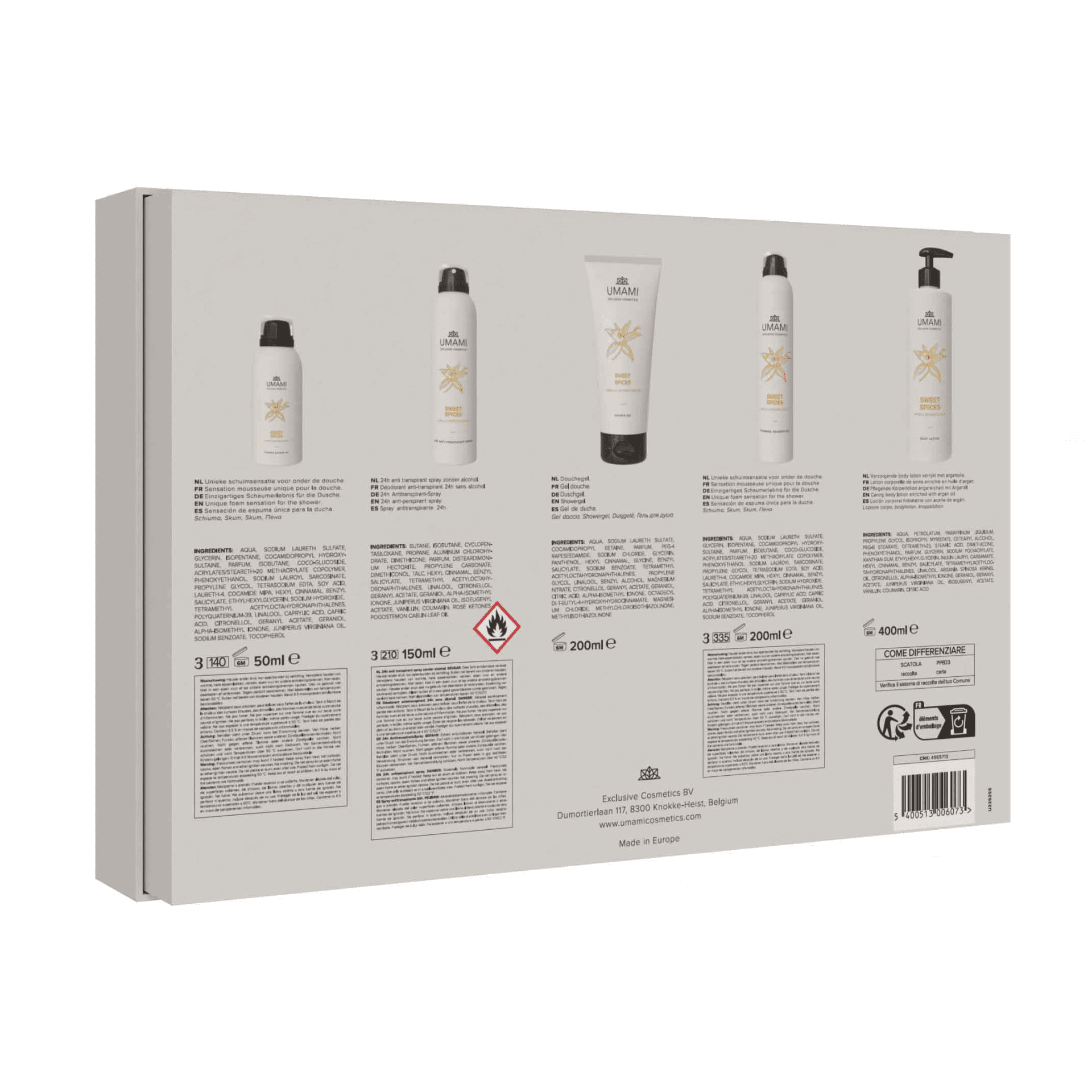 Umami Sweet Spices Geschenkset Douche Groot