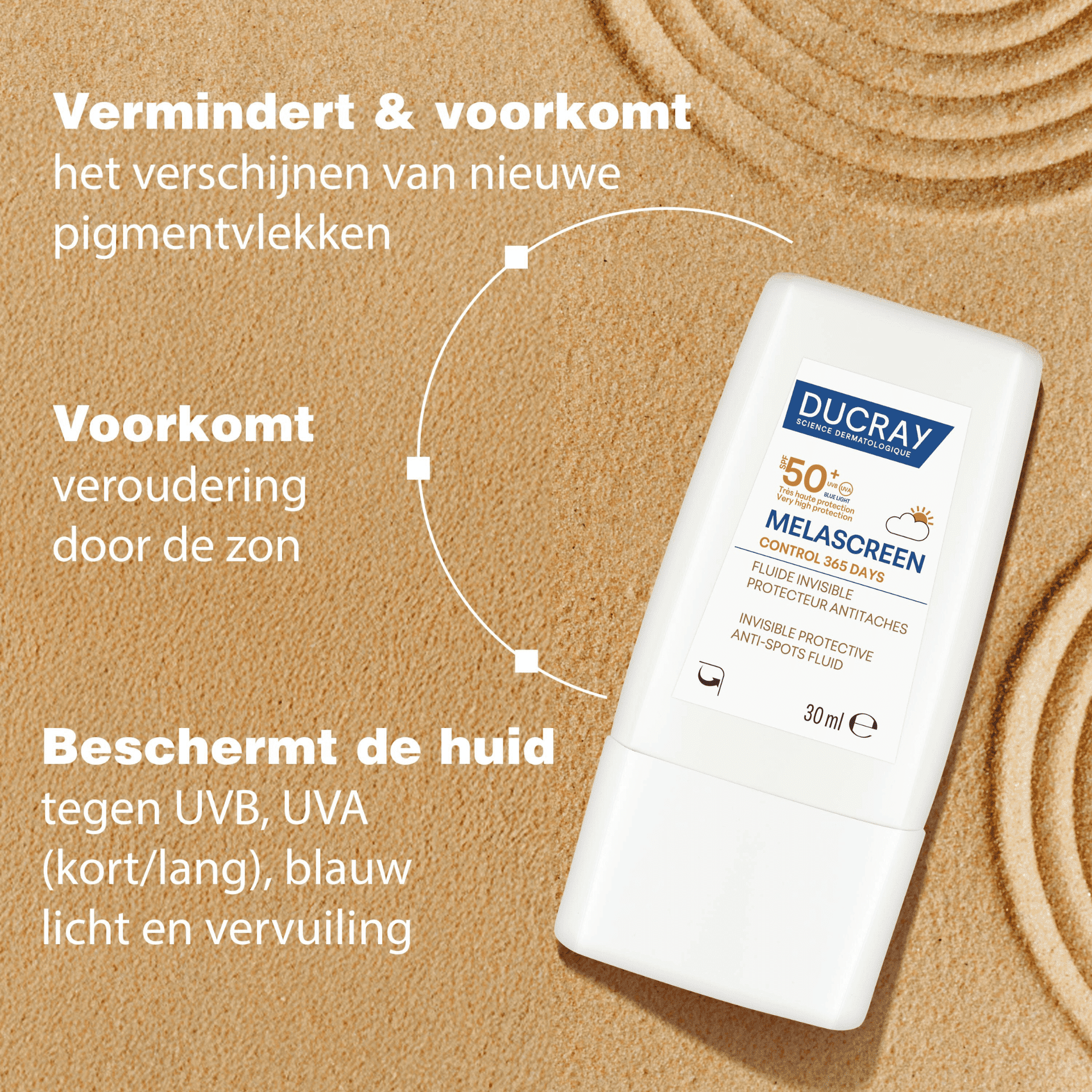Ducray Melascreen Control 365 Days Onzichtbare Fluid SPF 50+
