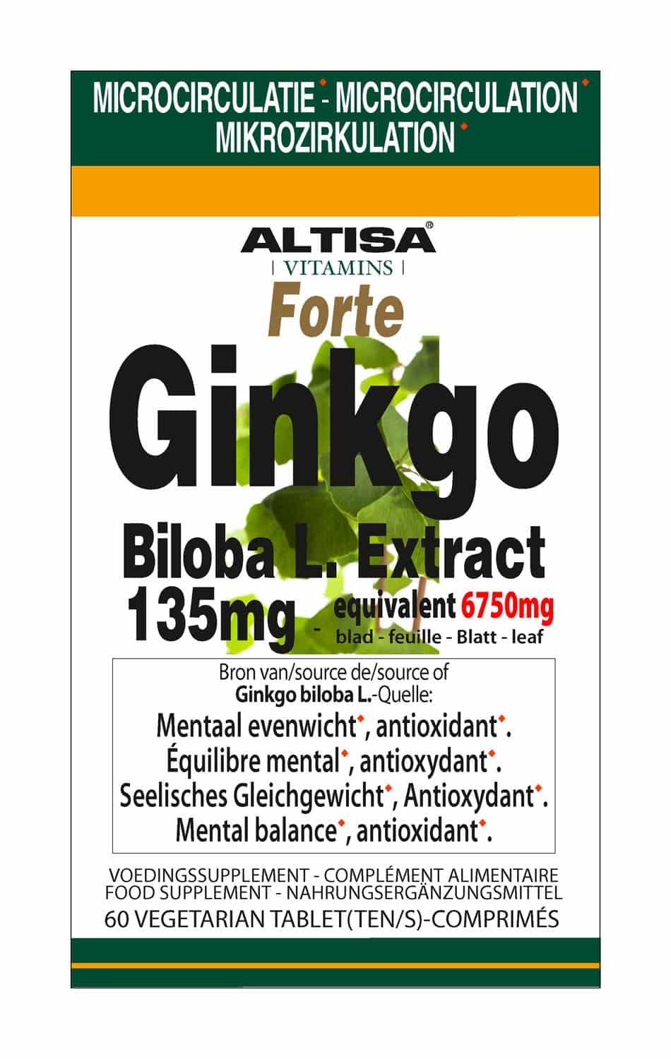 Altisa Ginkgo Biloba 135 mg Altisa Ginkgo Biloba 135 mg